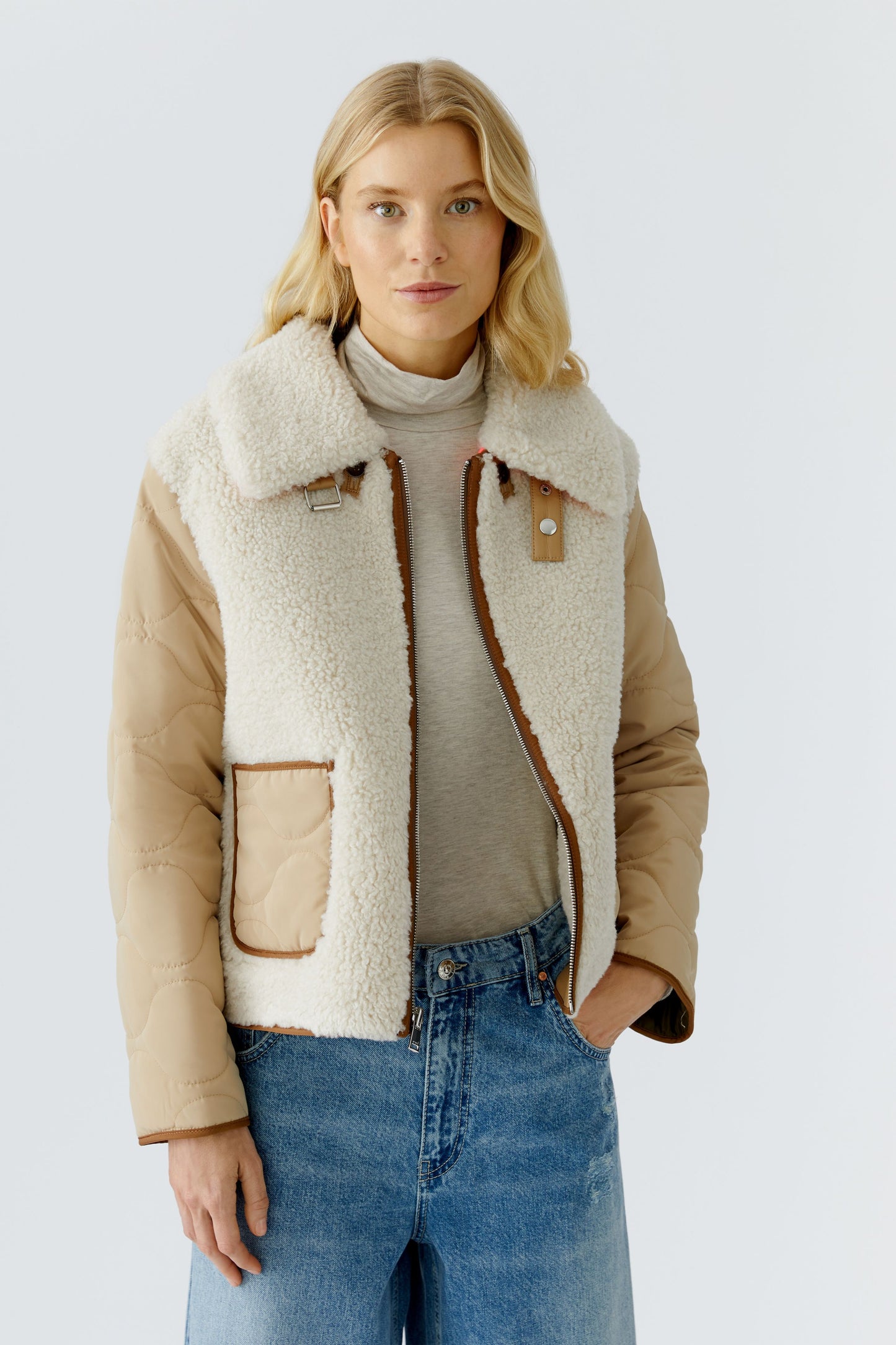 Oui Faux Sheepskin Coat 89003