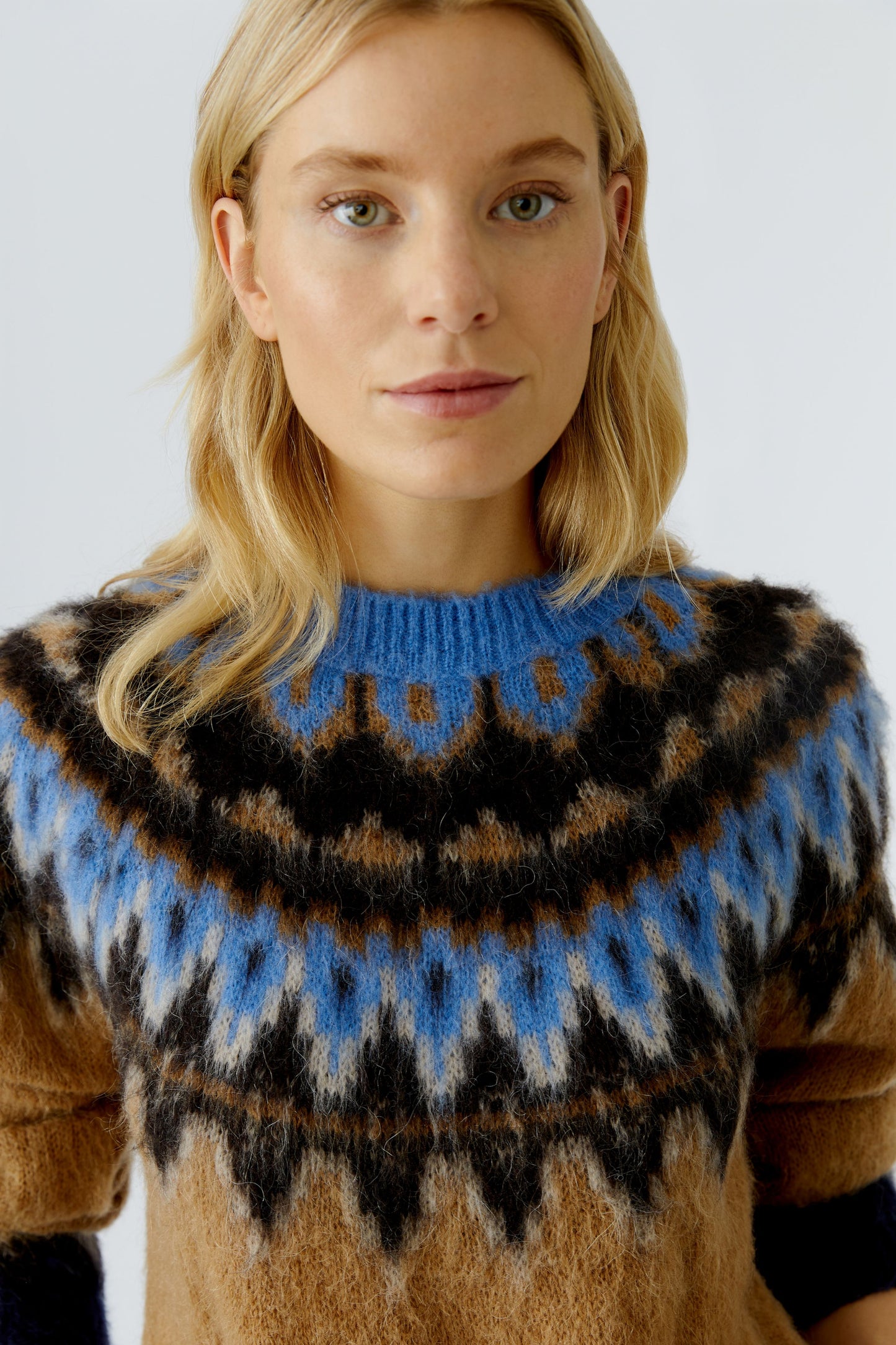 Oui Fairisle Sweater 86096