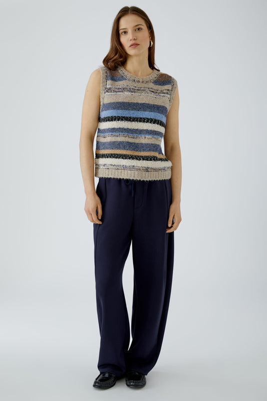 Oui Blue Multi Tank Top 98041