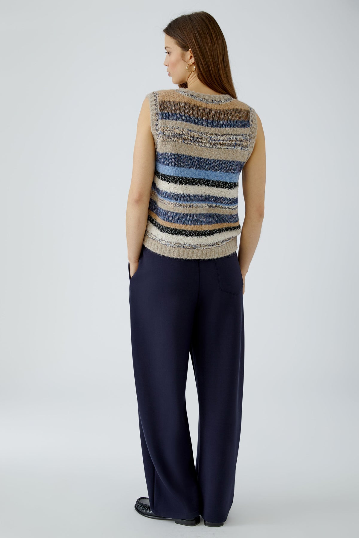 Oui Blue Multi Tank Top 98041