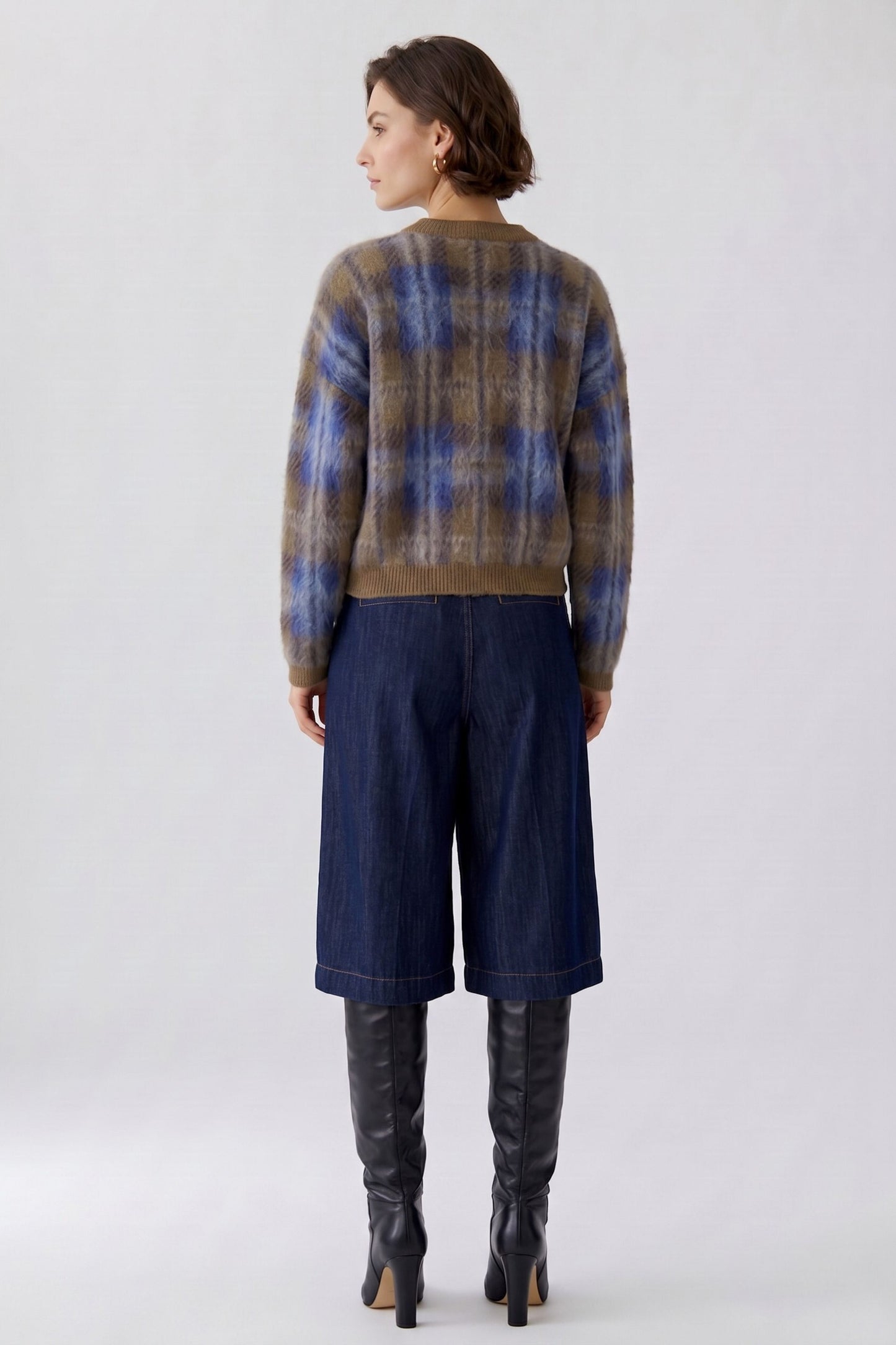 Oui Check Sweater 98060