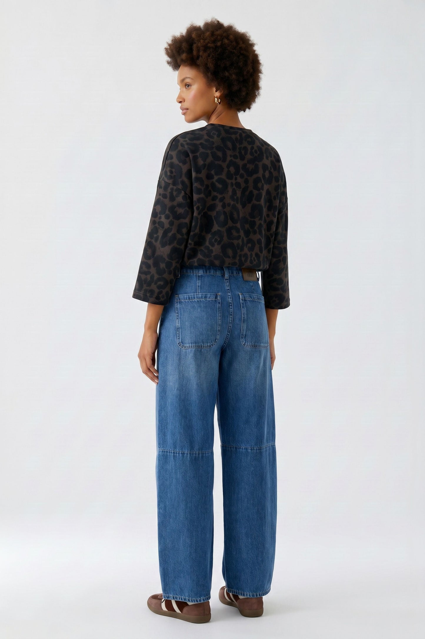 Oui Animal Print Sweater 99046