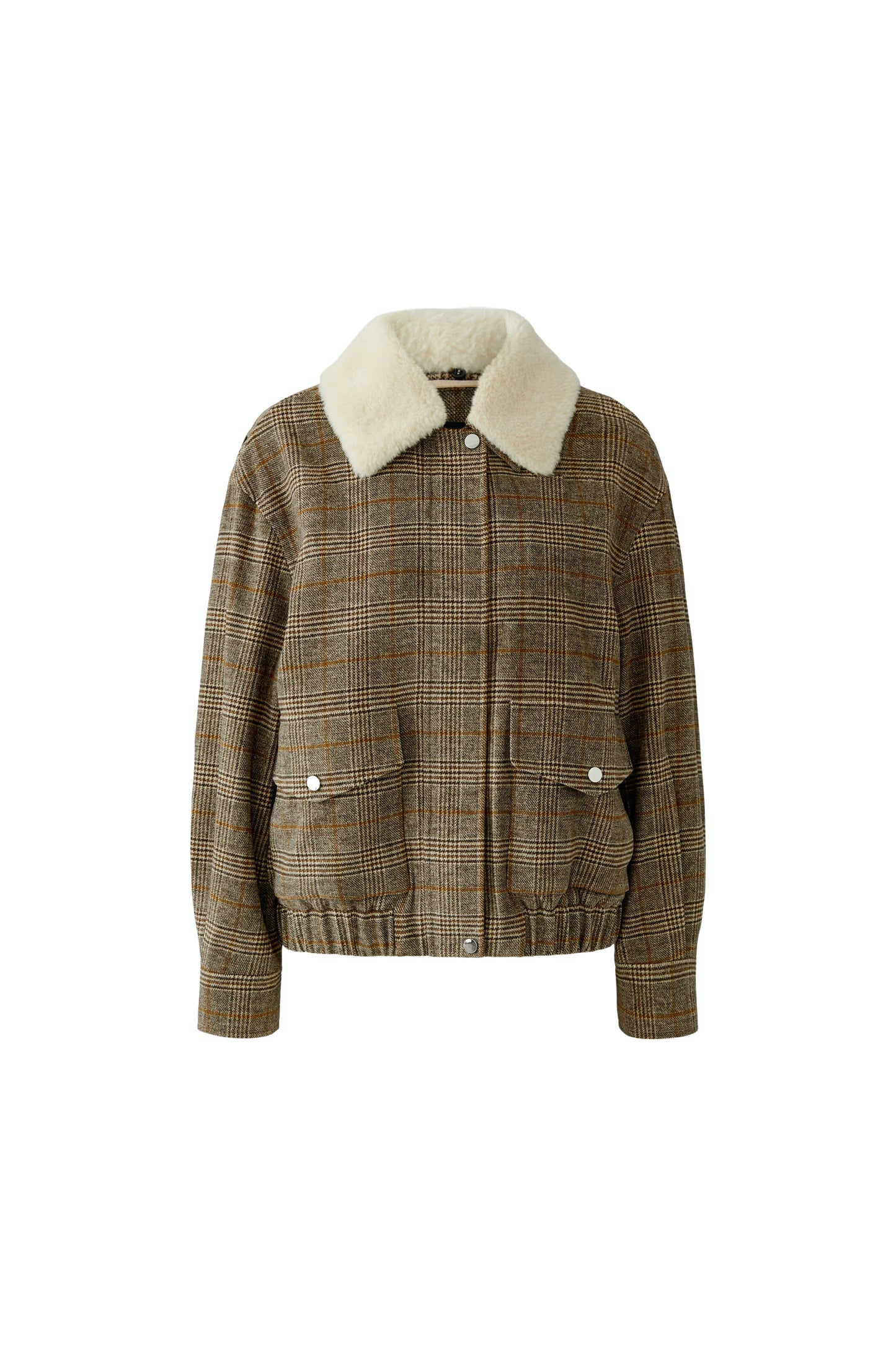 Oui Check Bomber Jacket 98945