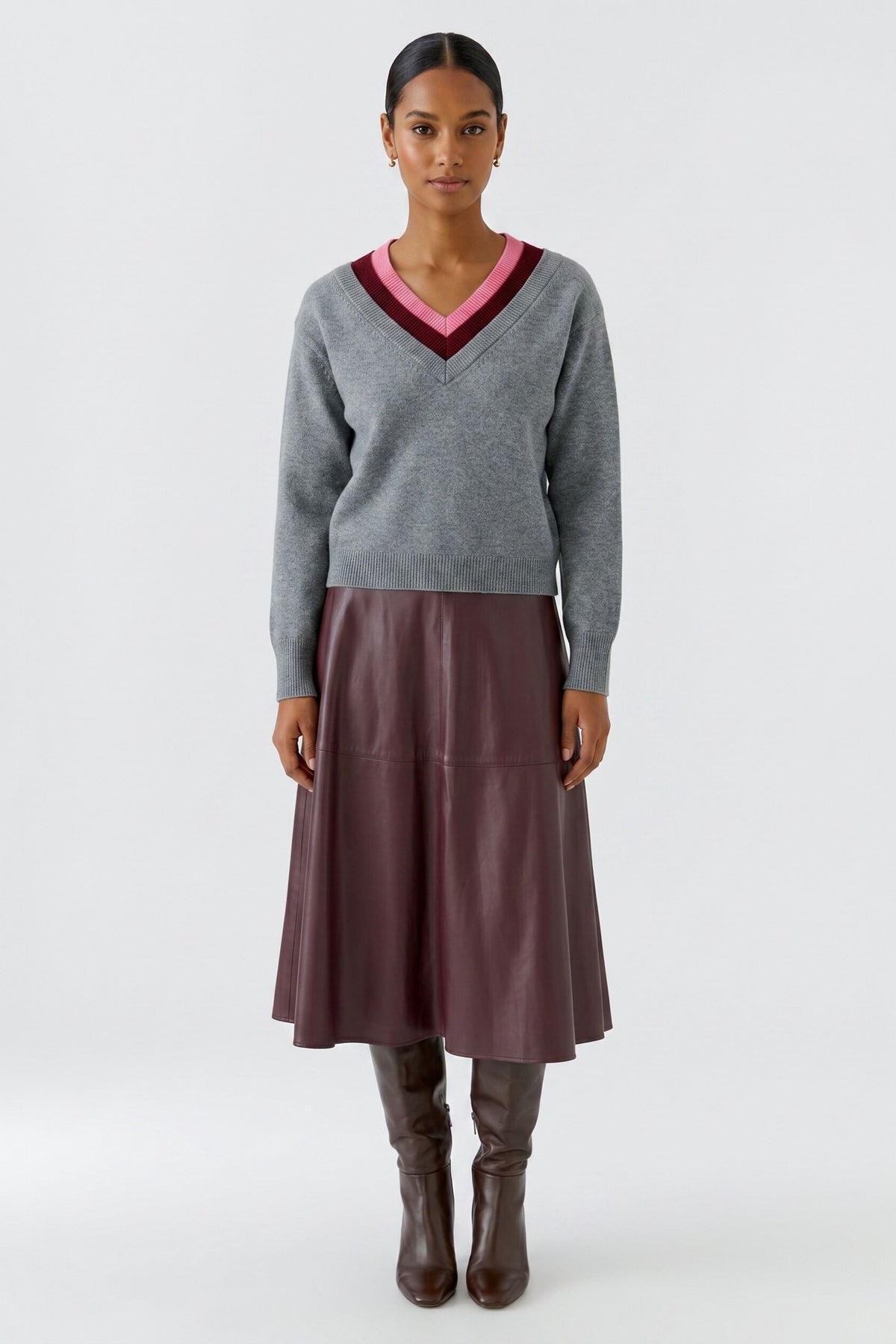 Oui Grey Sweater 99822