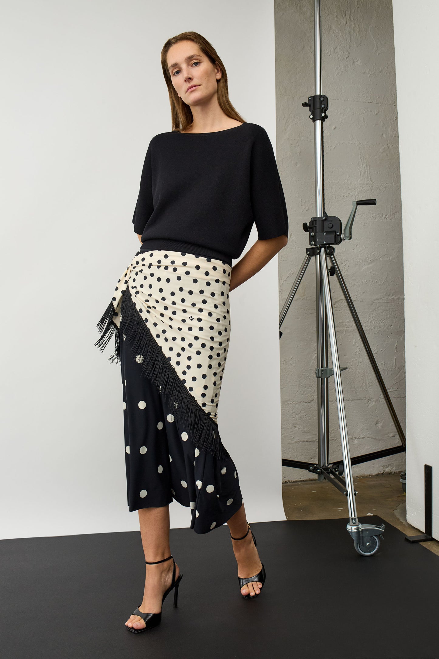 Oui Spot Full Skirt 98680