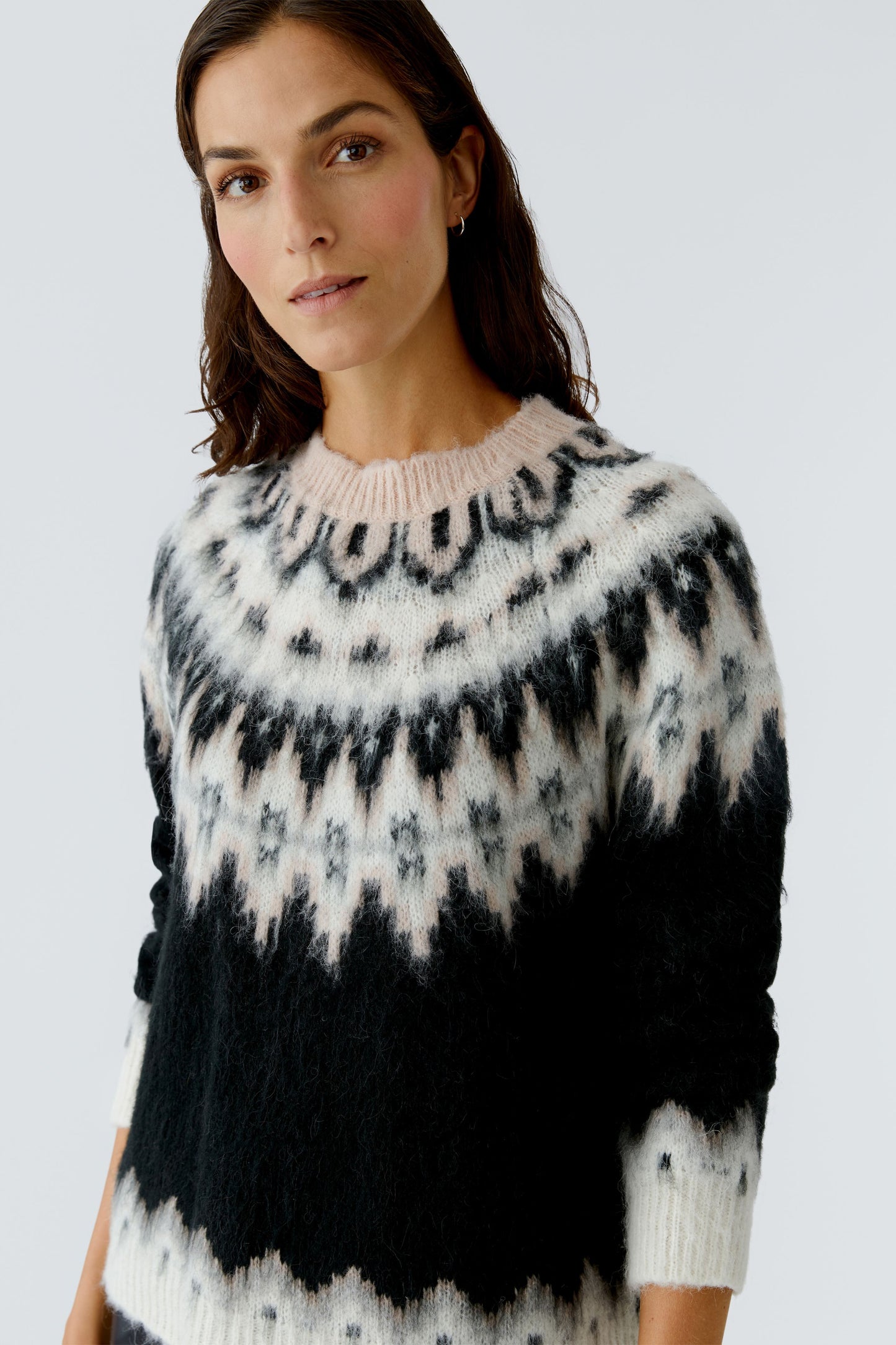 Oui Fairisle Sweater 95044