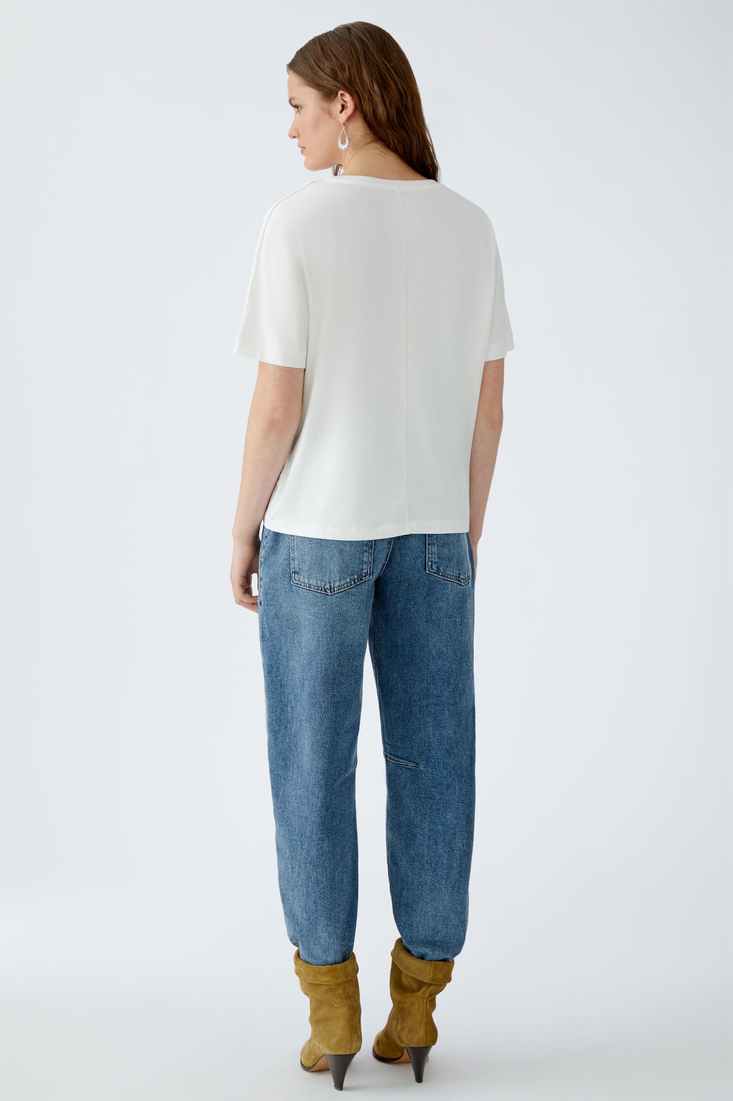 Oui Off White/Blue T-Shirt 94212