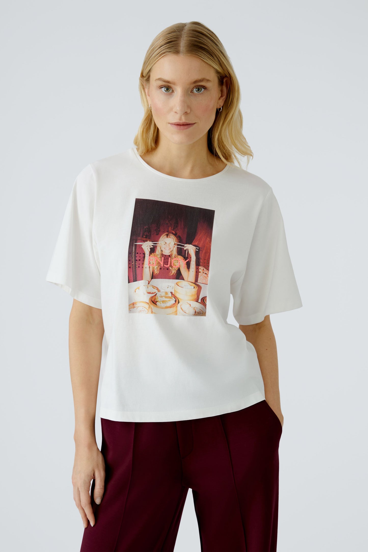 Oui Print Front T-Shirt 94536