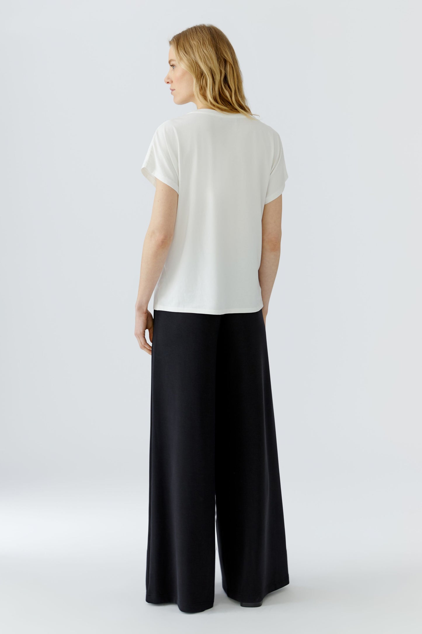 Oui White Sequin T-Shirt 98729