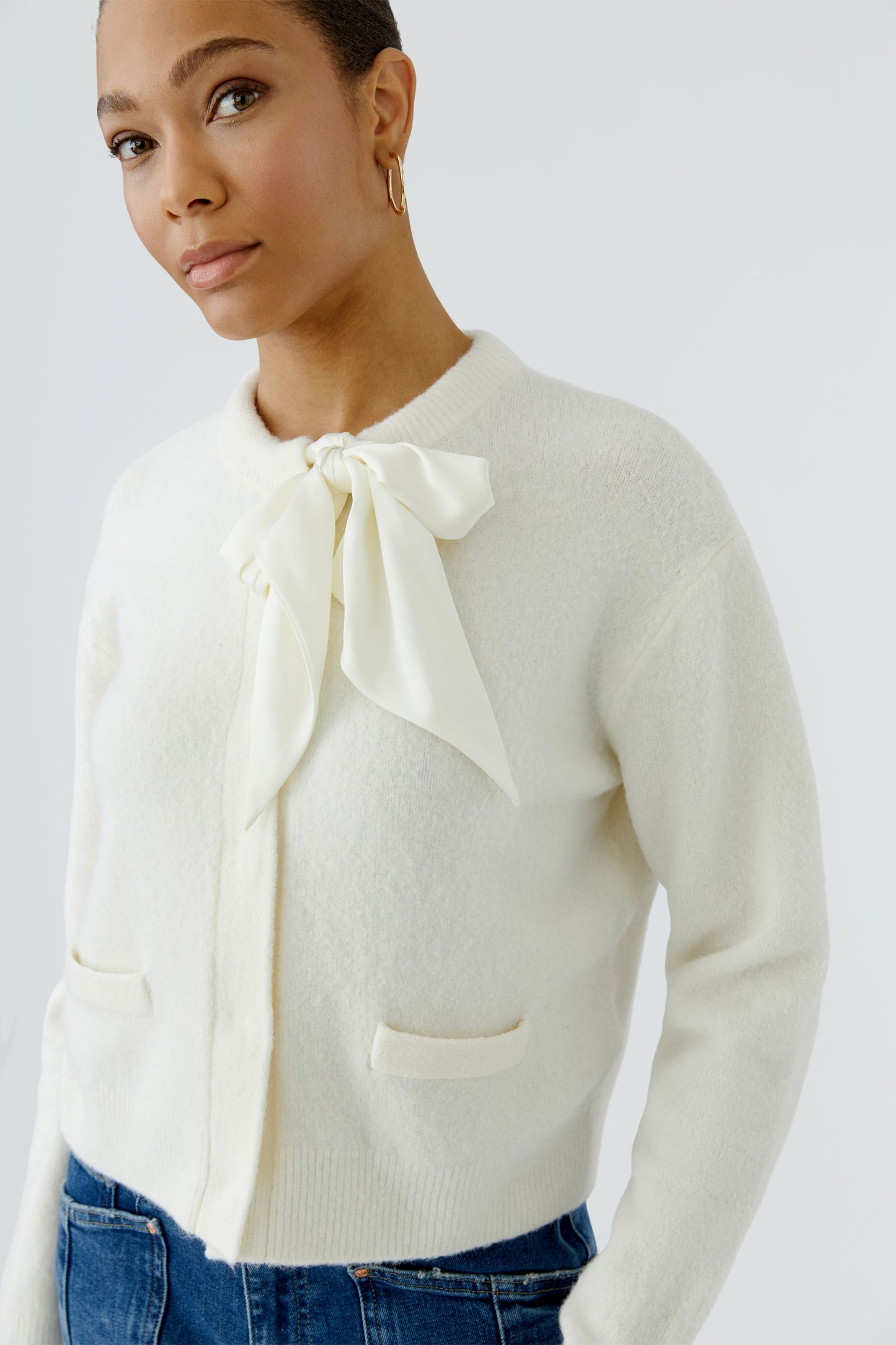 Oui Cream Cardigan 98989