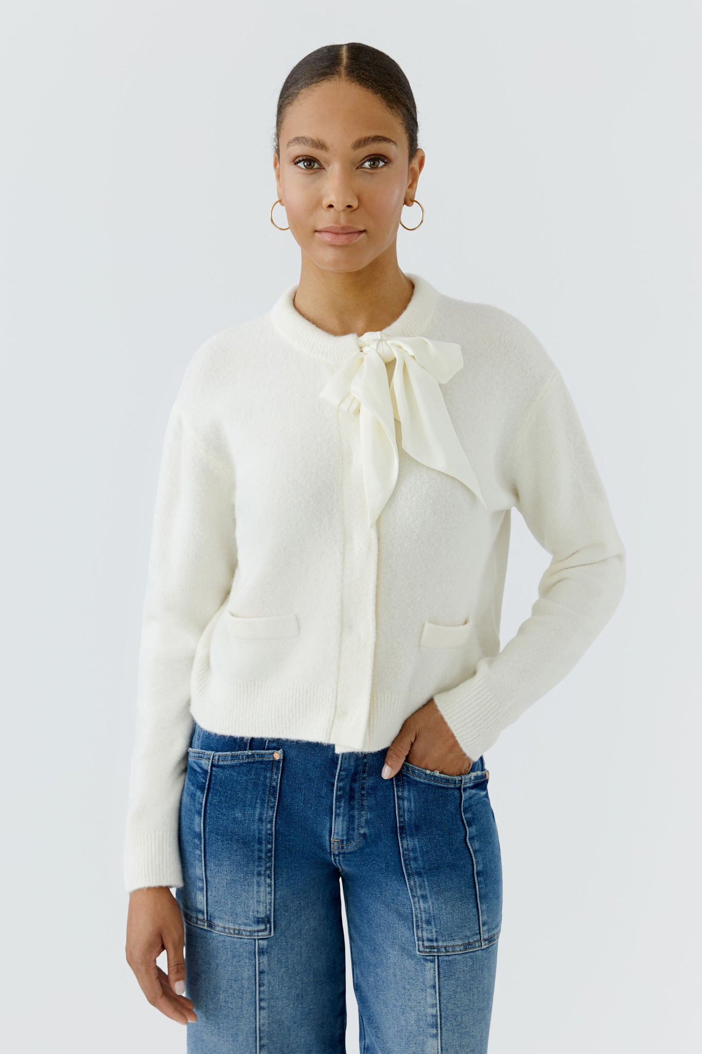 Oui Cream Cardigan 98989