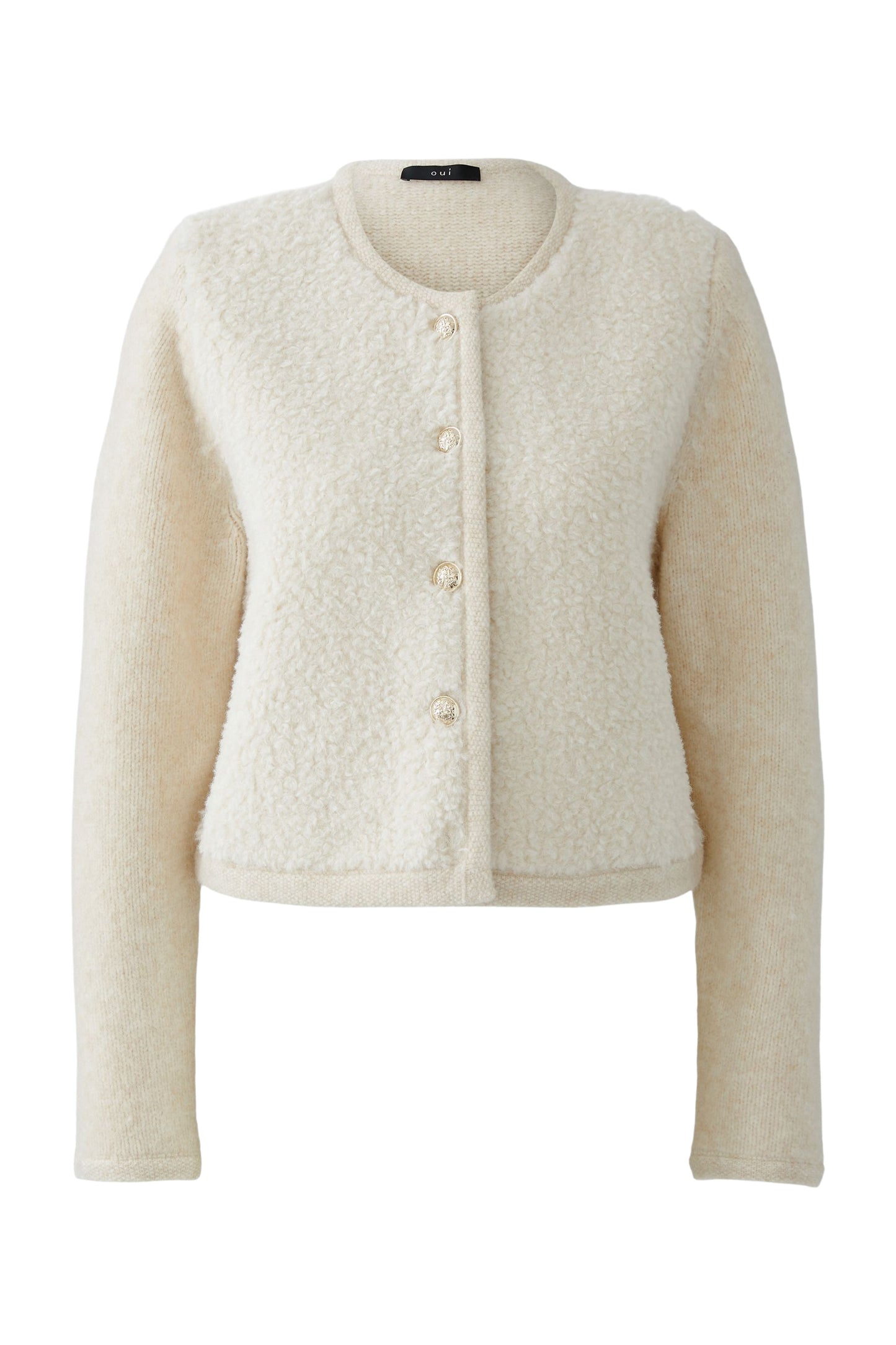 Oui Teddy Front Cardigan 86062