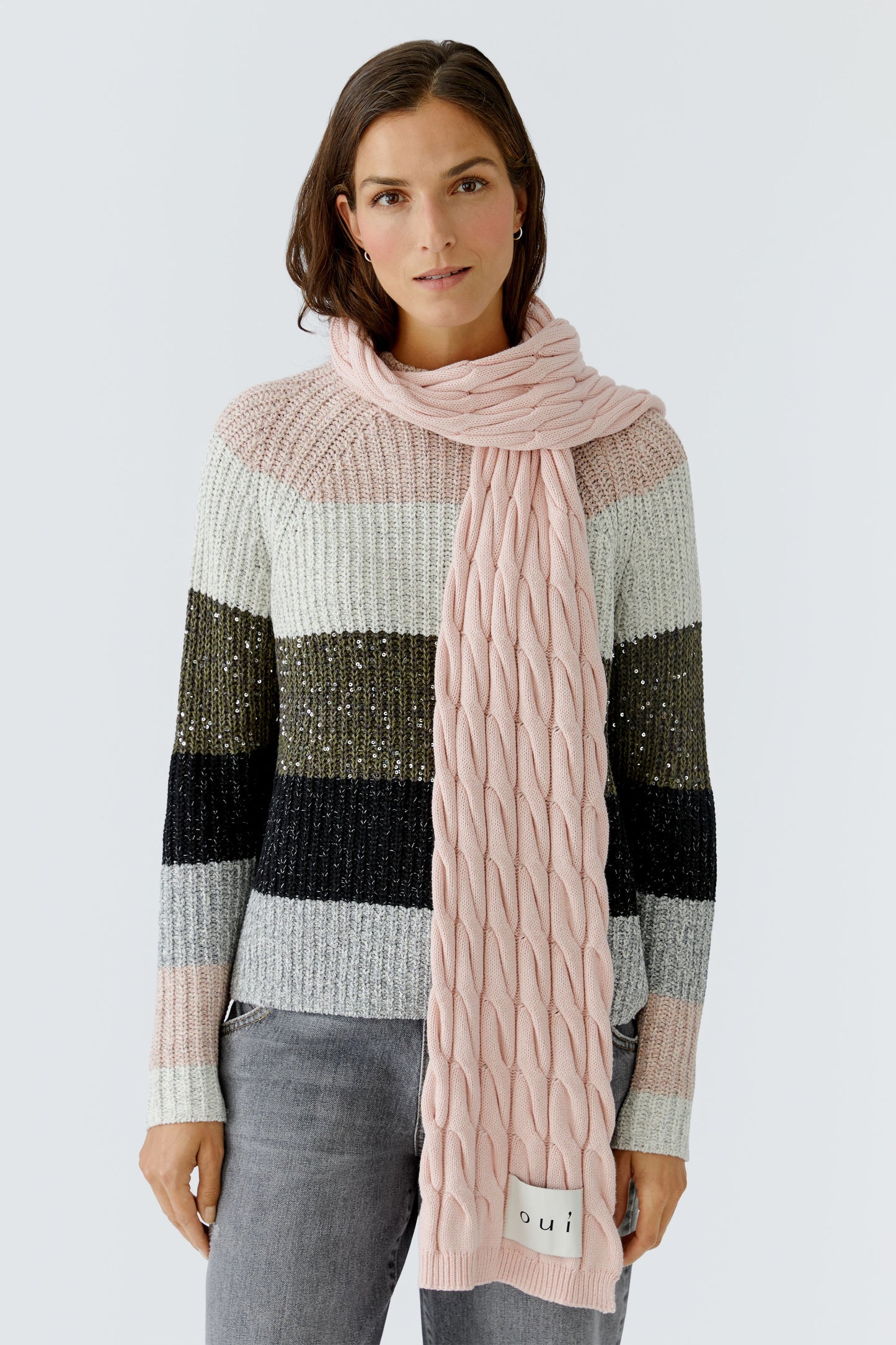 Oui Pale Pink Scarf 95589