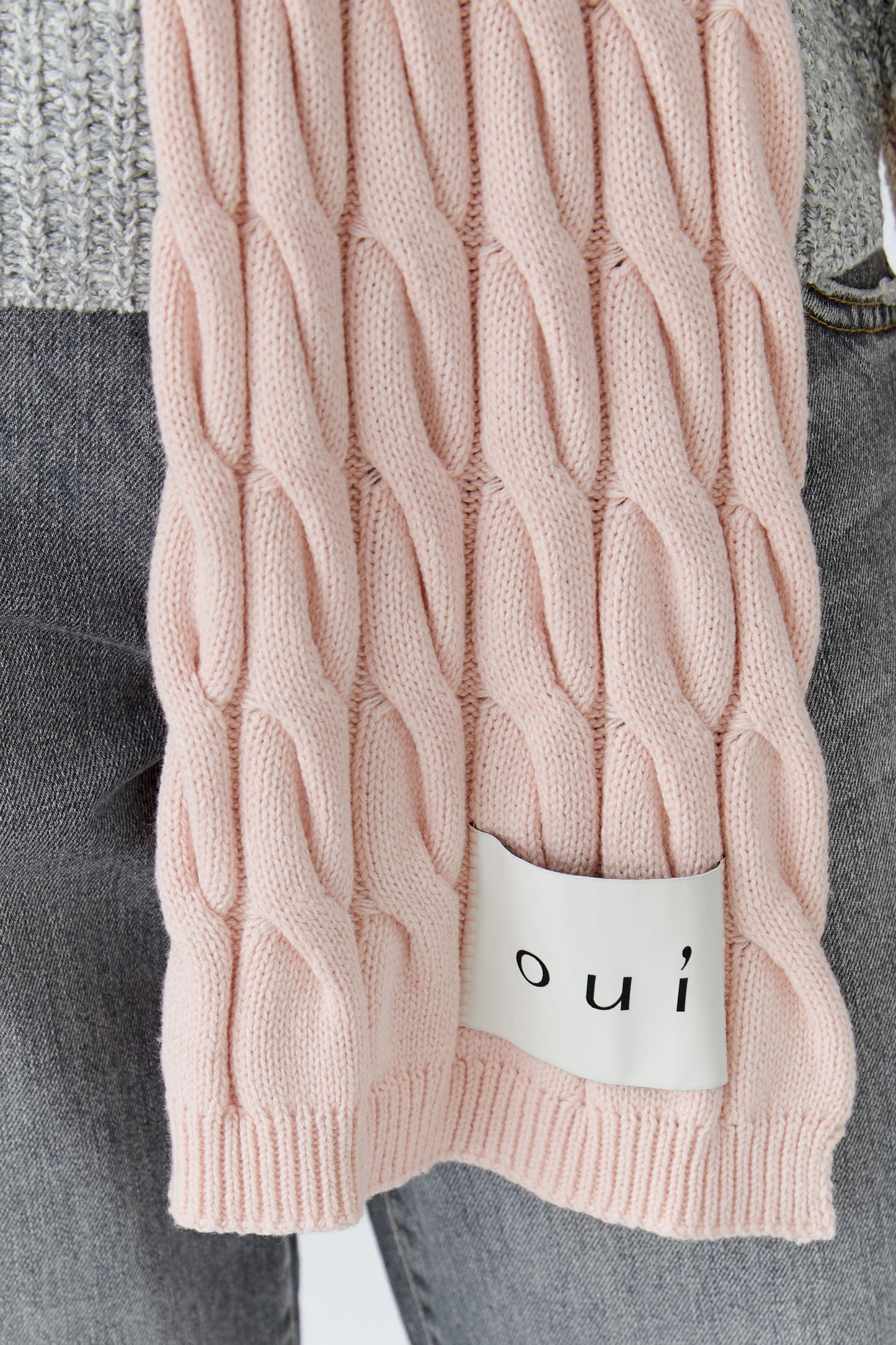 Oui Pale Pink Scarf 95589