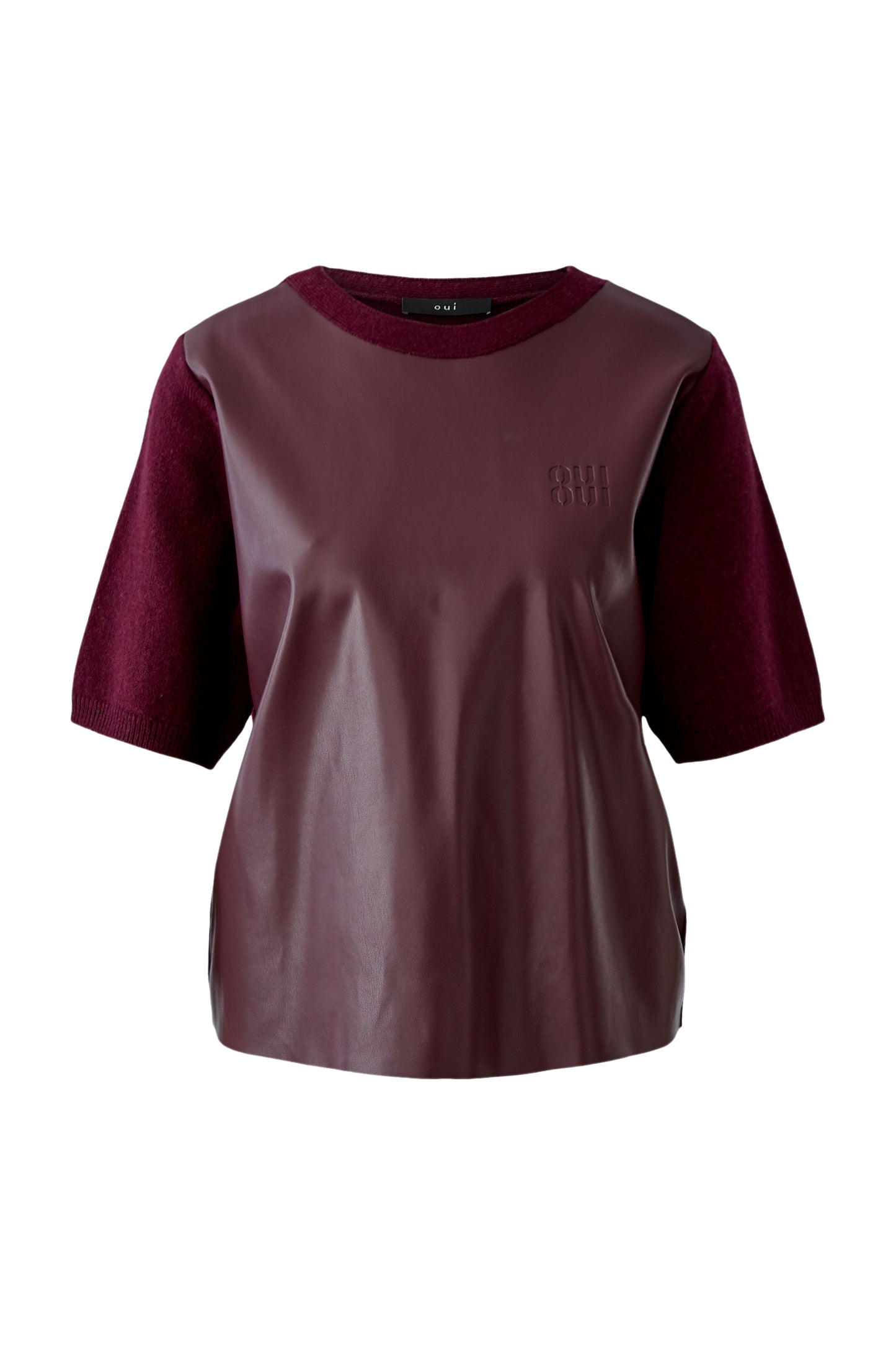 Oui Pleather Front Sweater 94602