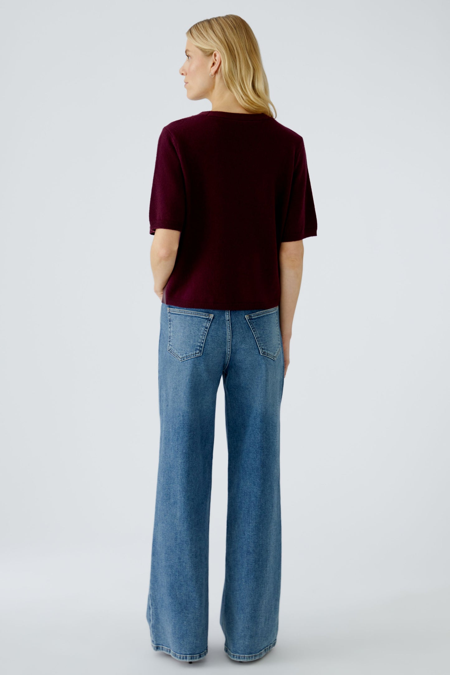 Oui Pleather Front Sweater 94602
