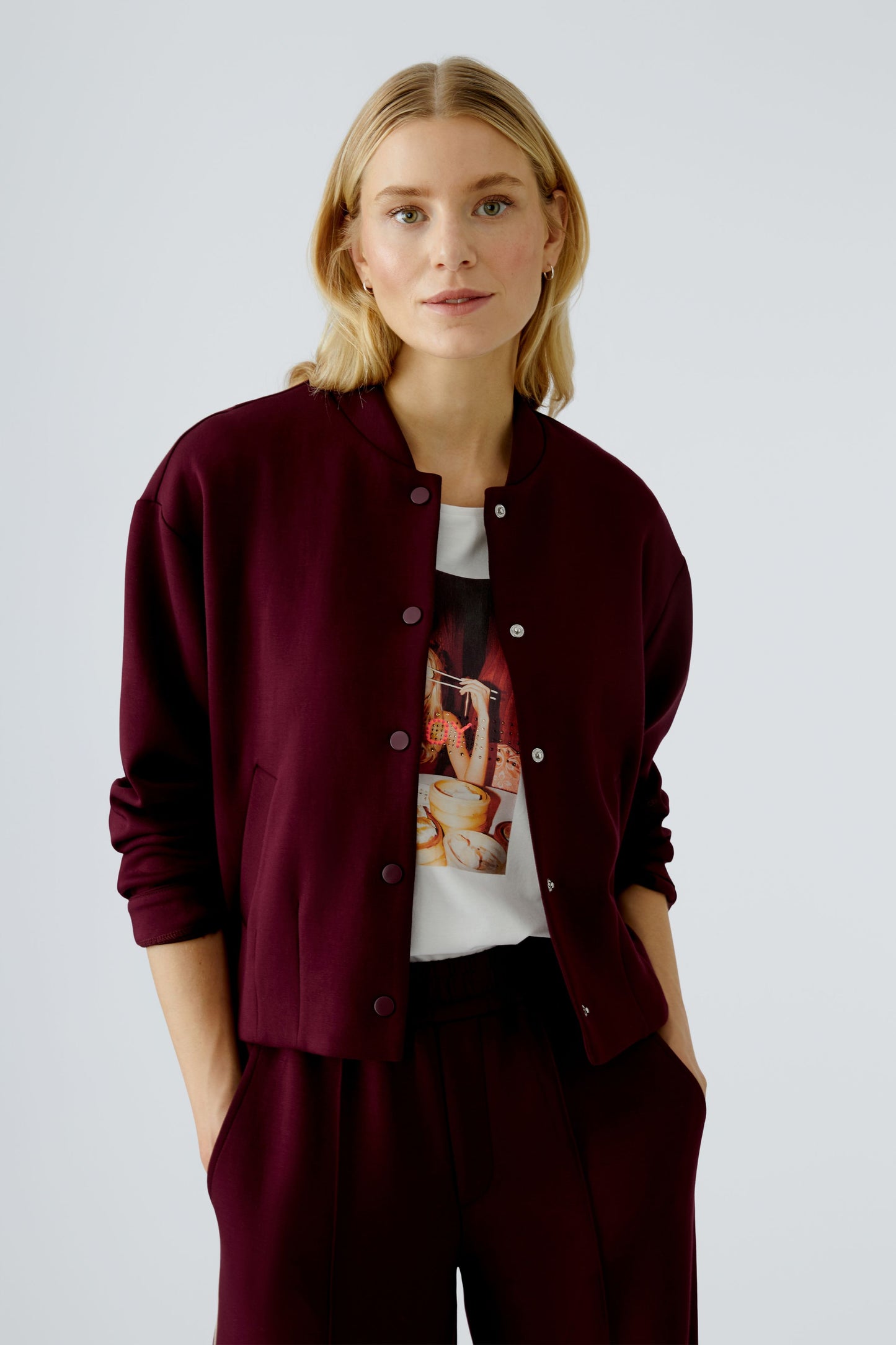Oui Berry Bomber Jacket 95821