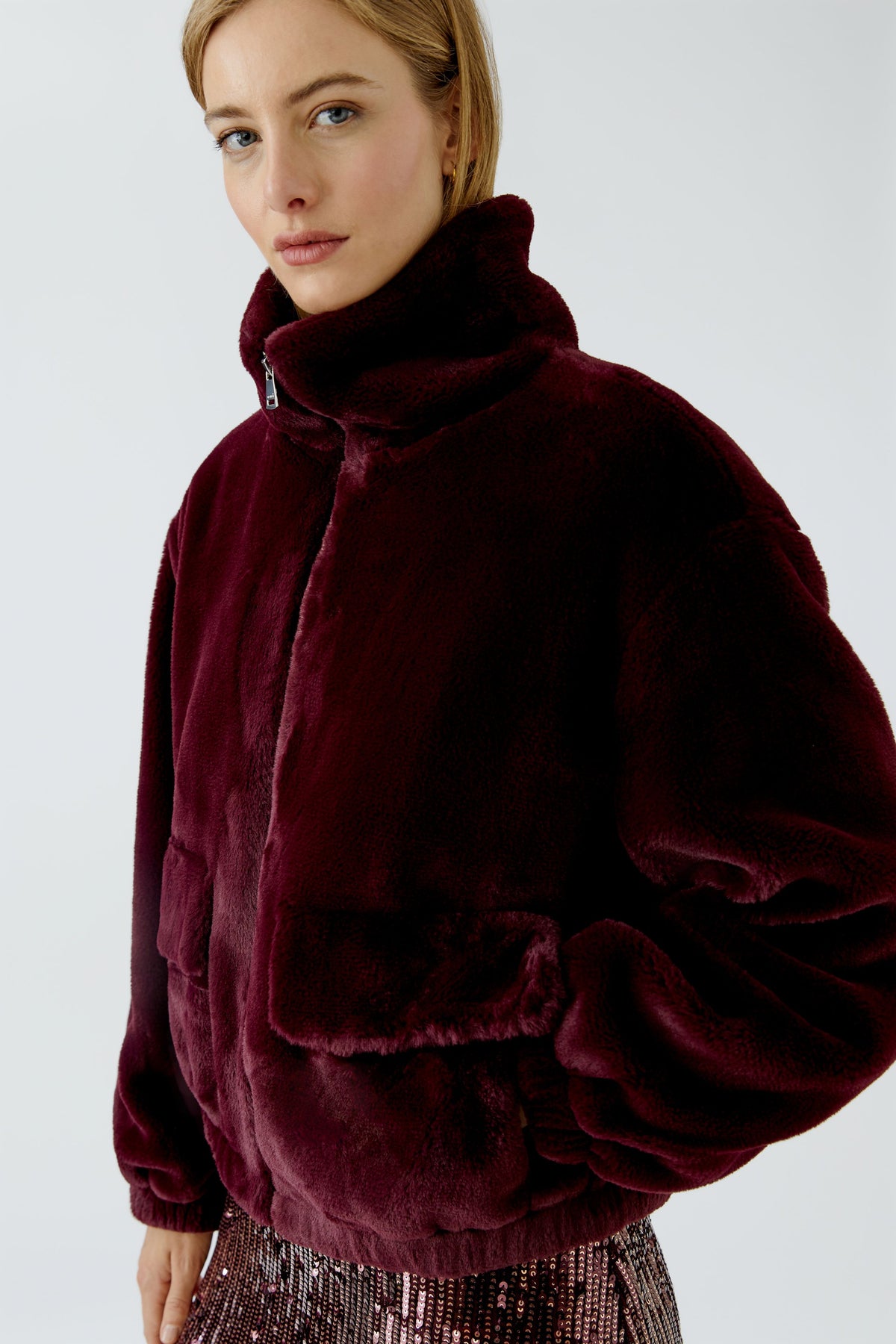 Oui Faux Fur Bomber 99960