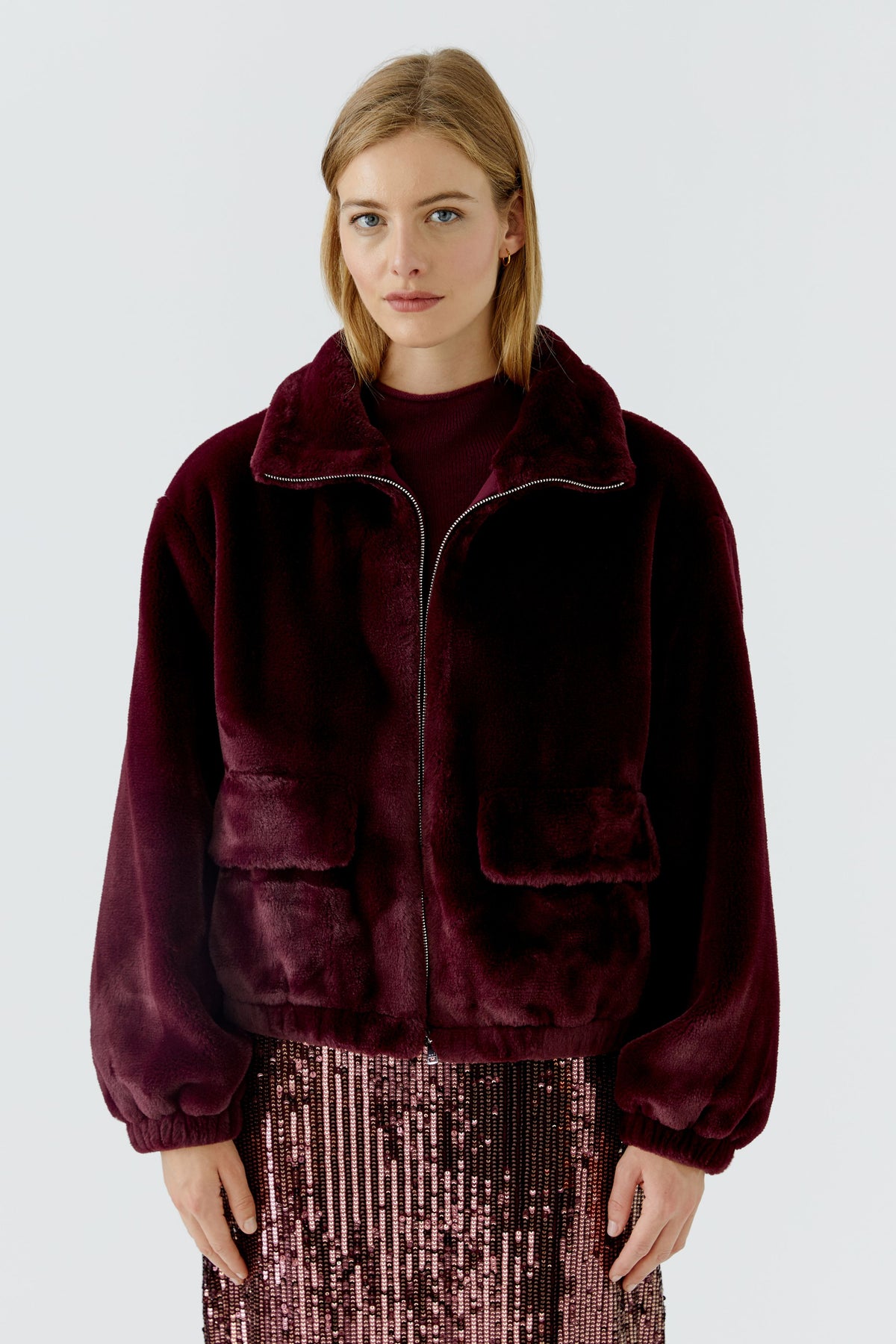 Oui Faux Fur Bomber 99960