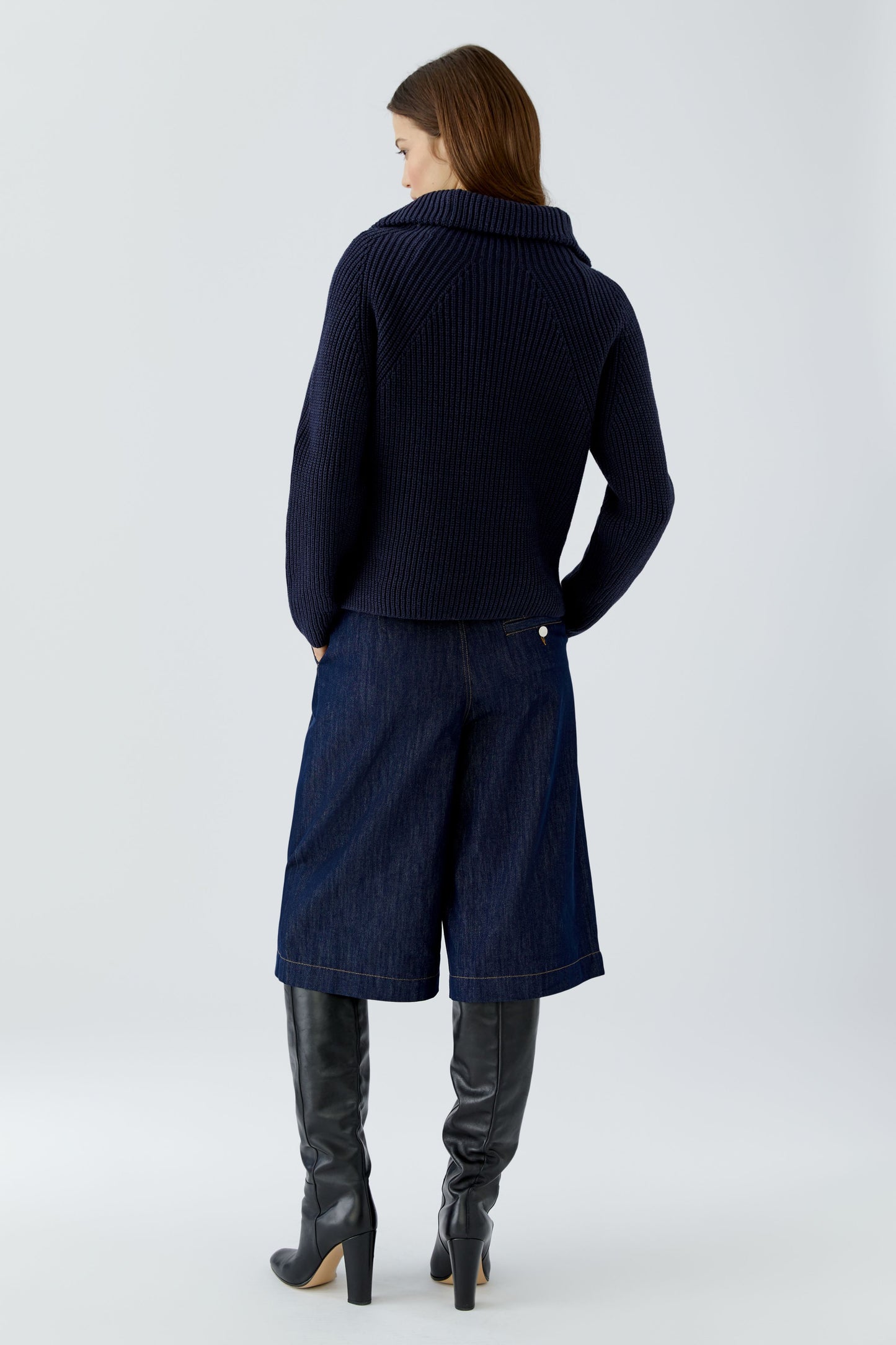 Oui Navy Sweater 98035