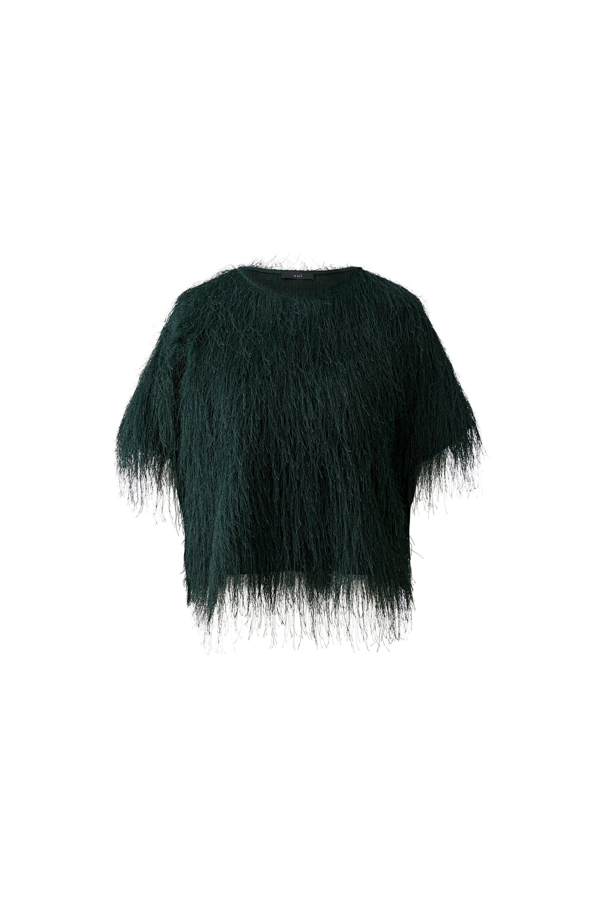 Oui Green Hairy Top 100112