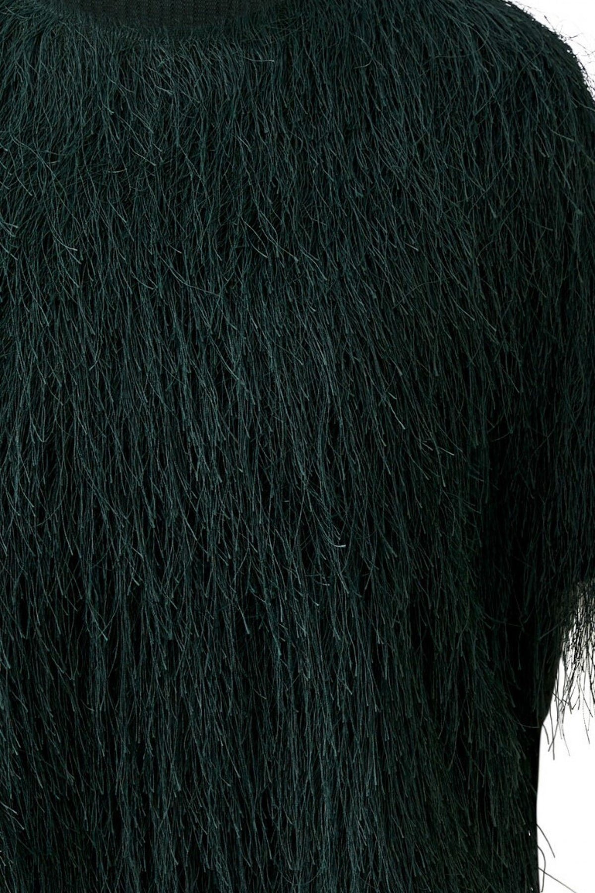 Oui Green Hairy Top 100112