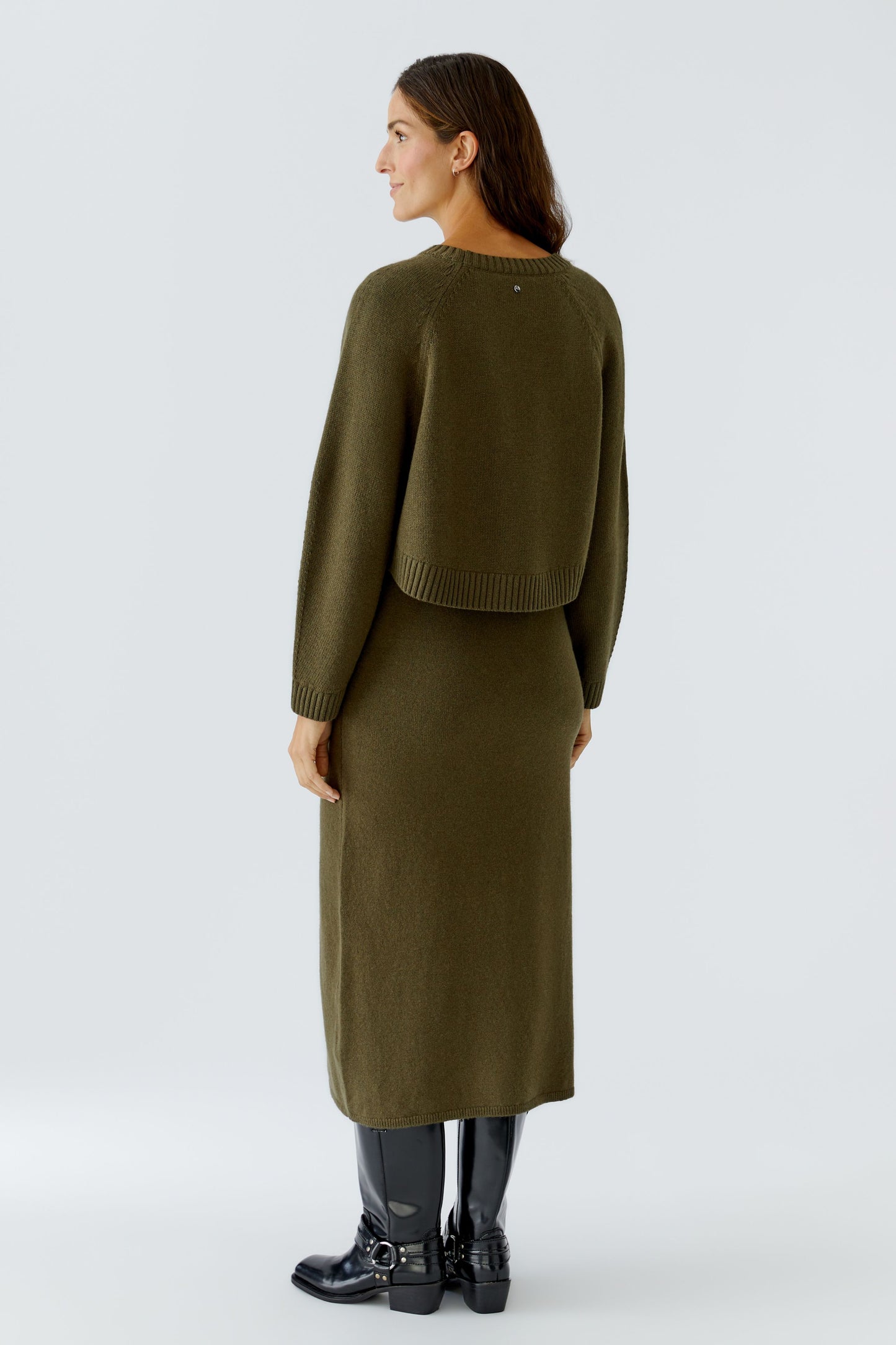 Oui Khaki Sweater 86098