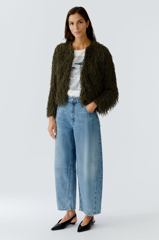 Oui Fringed Jacket 94821