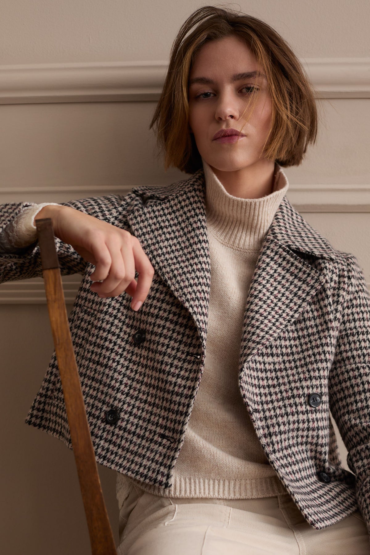 Oui Light Beige Sweater 99806
