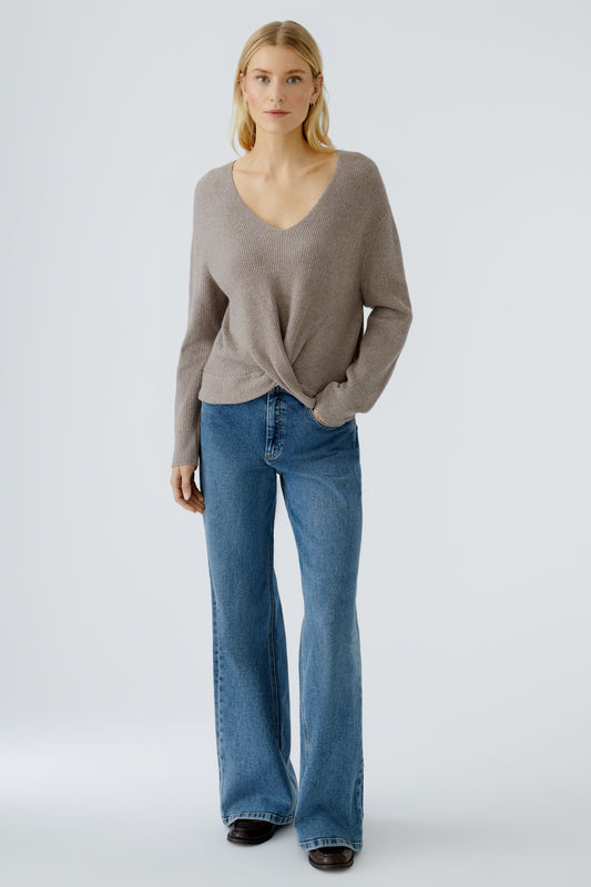 Oui Taupe Sweater 94284