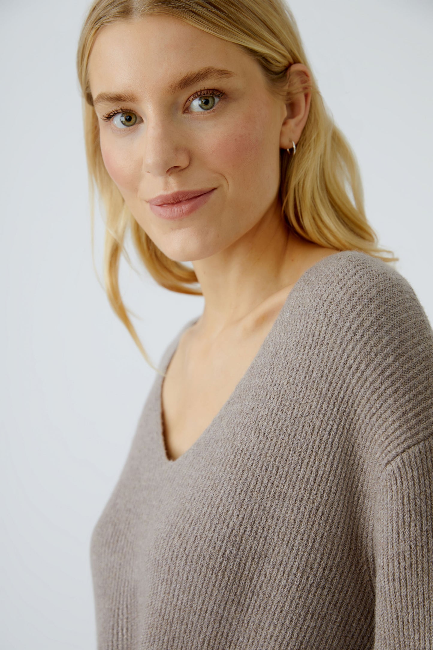 Oui Taupe Sweater 94284