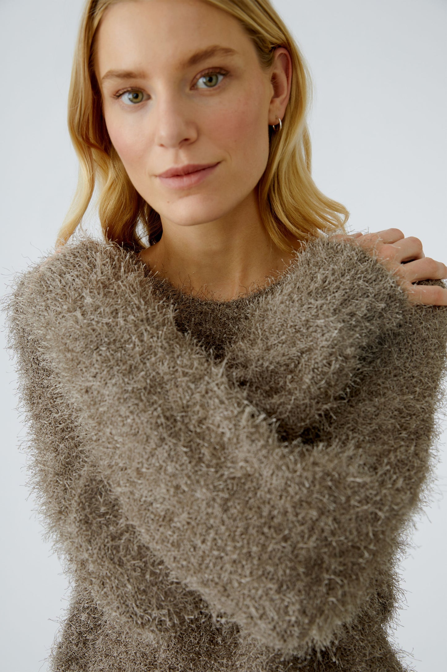 Oui Taupe Sweater 94604