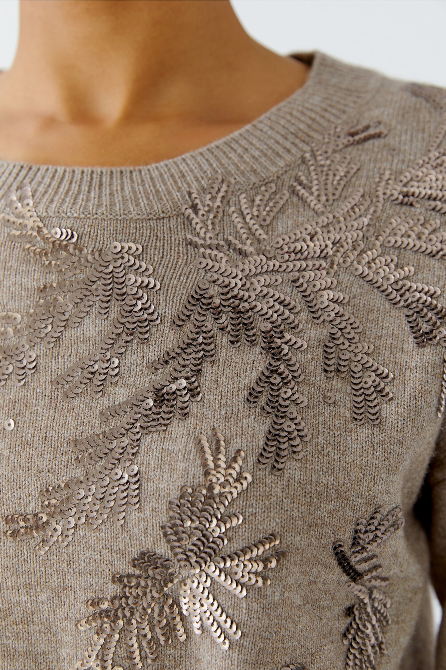Oui Sequin Sweater 94628