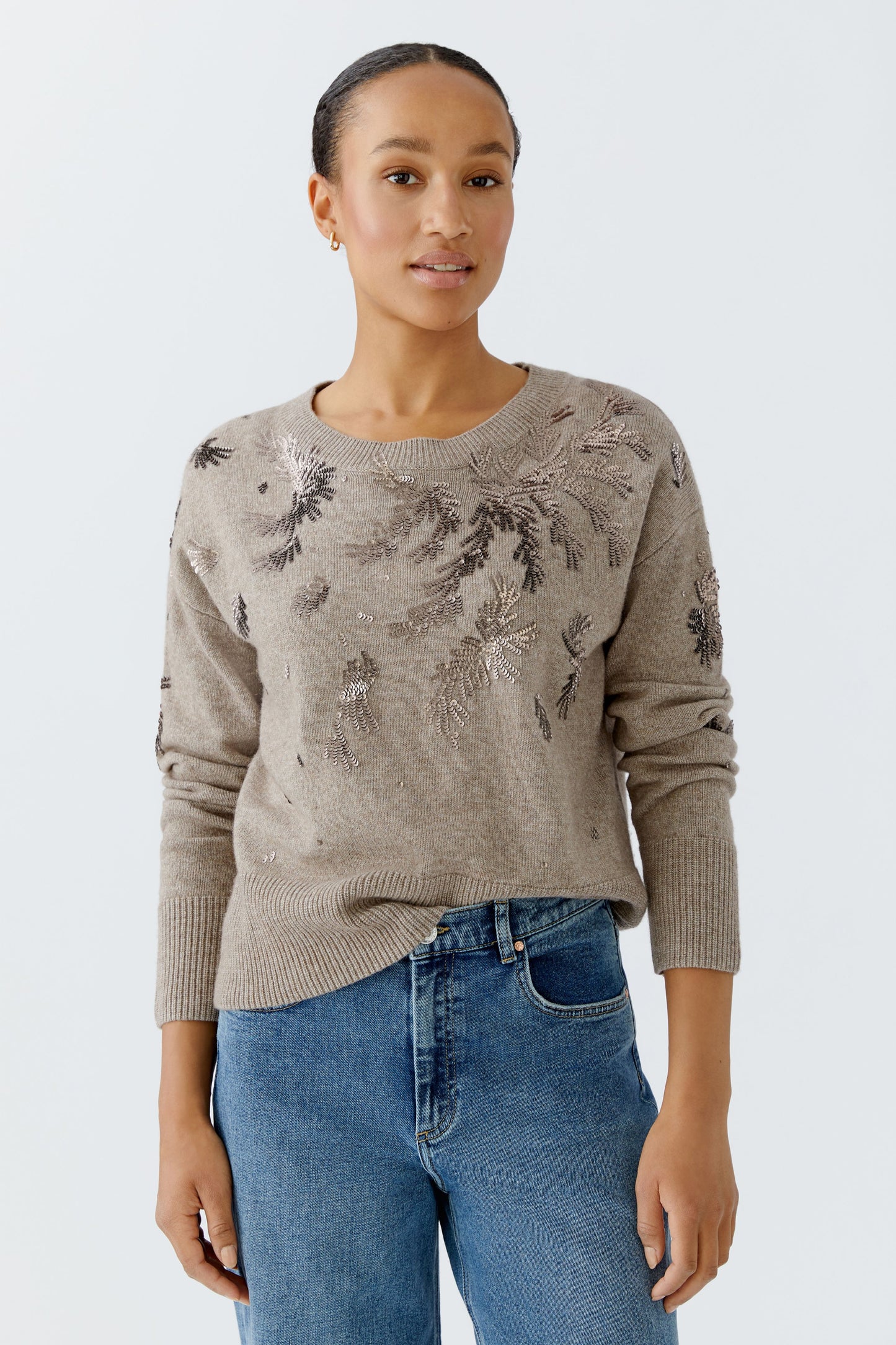 Oui Sequin Sweater 94628