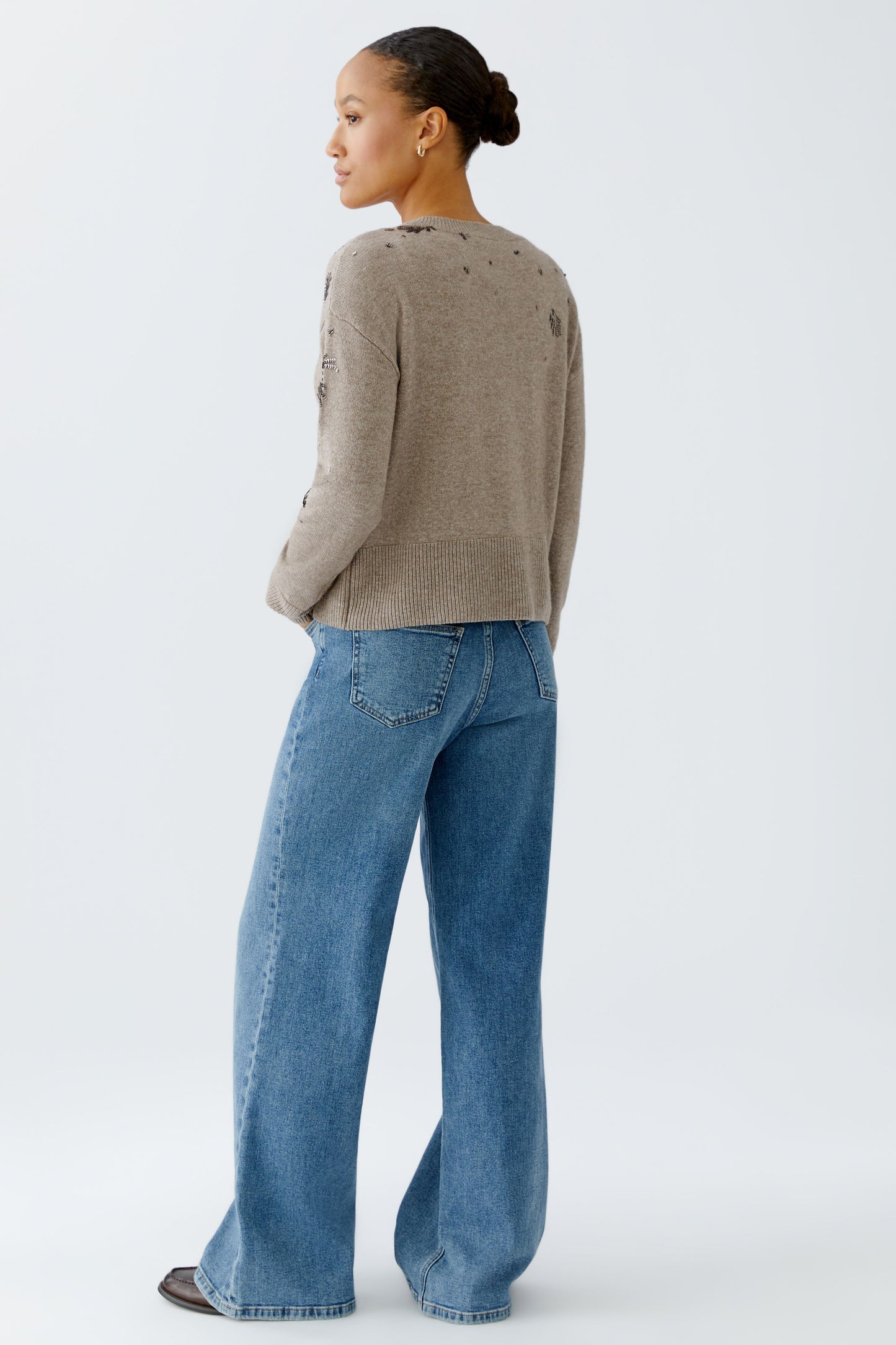 Oui Sequin Sweater 94628