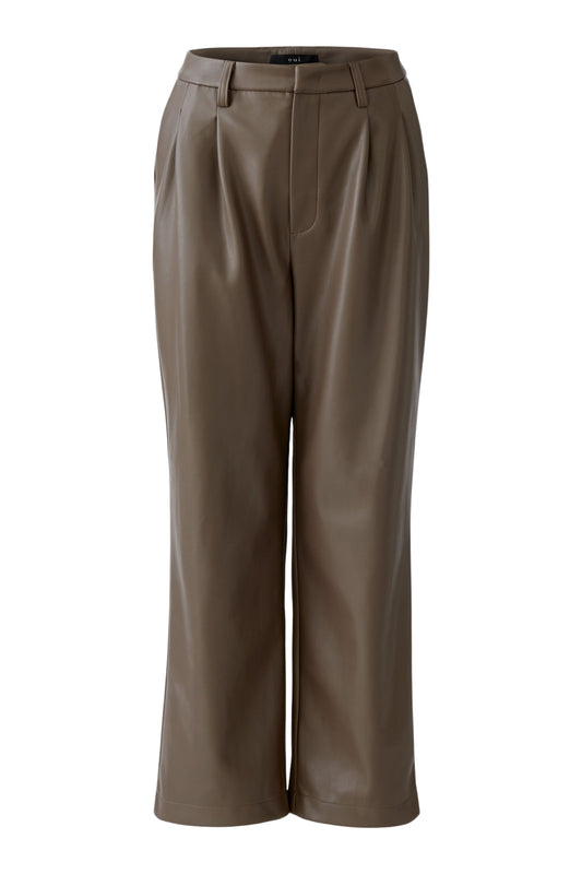 Oui Pleather Trousers 94342