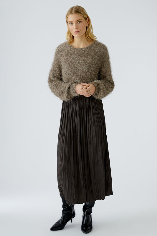Oui Silky Plisse Skirt 88975