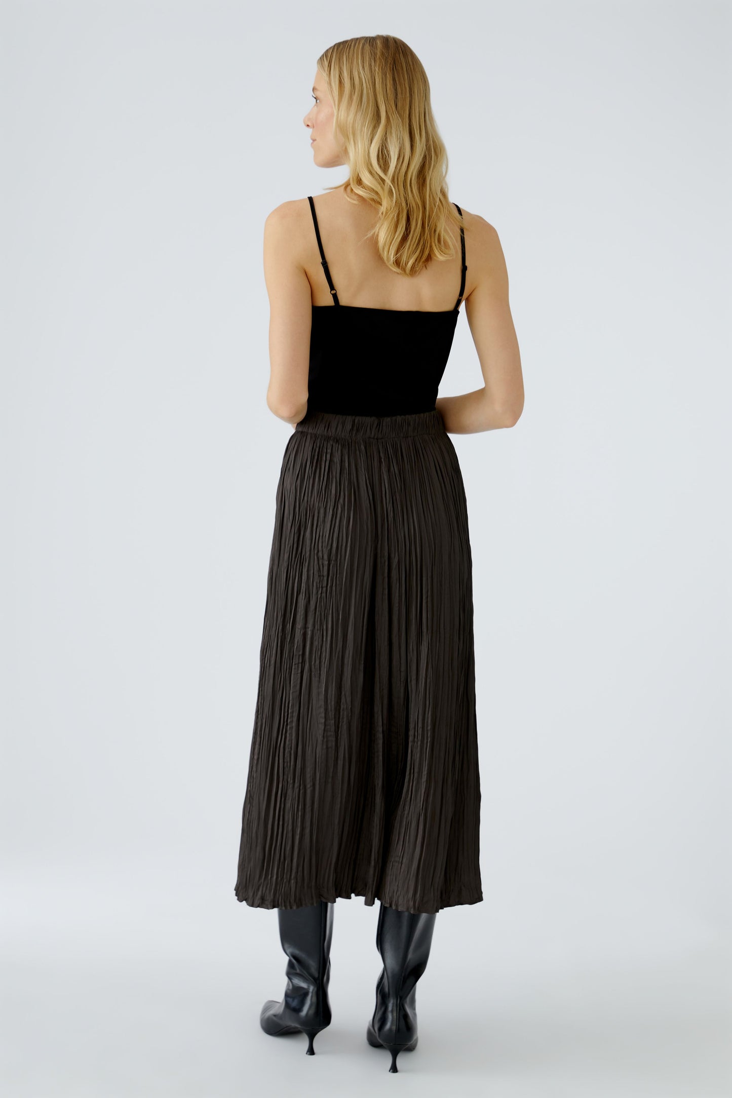 Oui Silky Plisse Skirt 88975