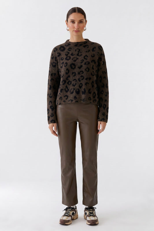Oui Pleather Trousers 99023