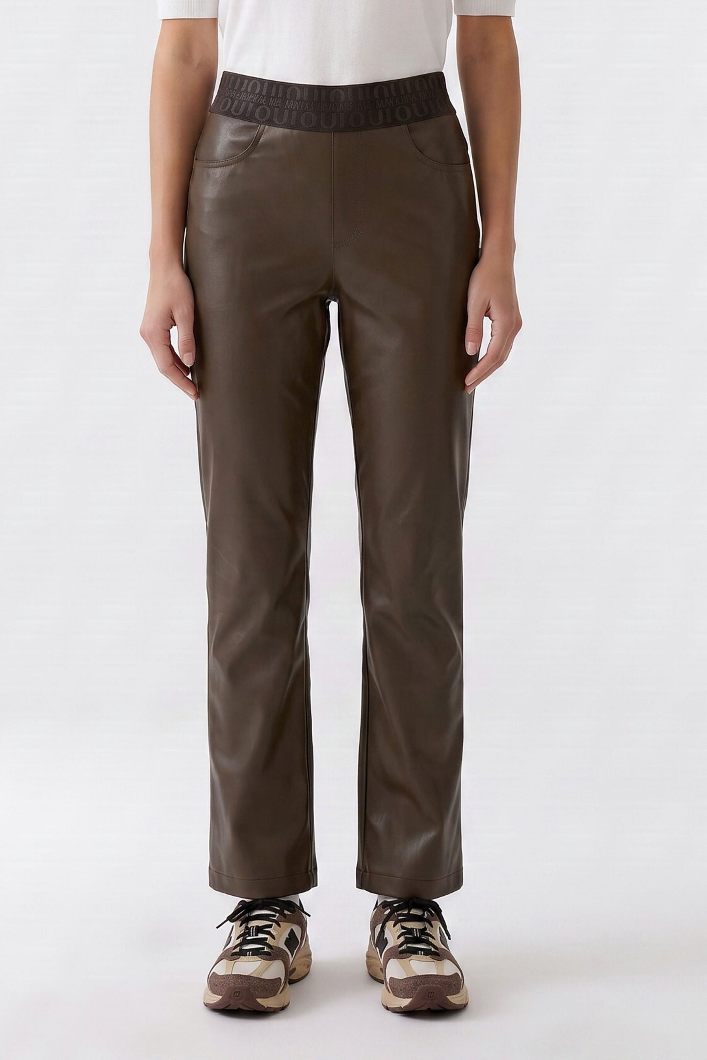 Oui Pleather Trousers 99023