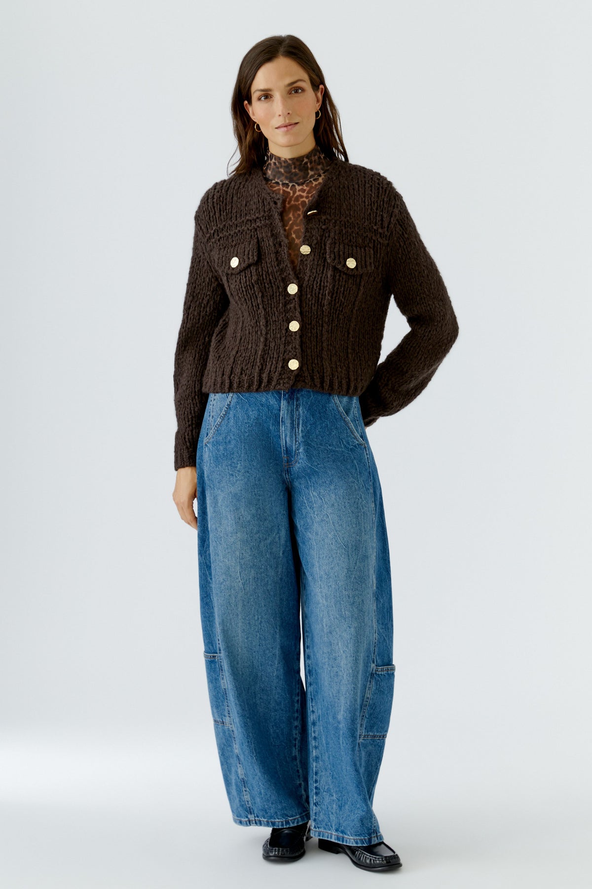 Oui Chunky Cardigan 99763