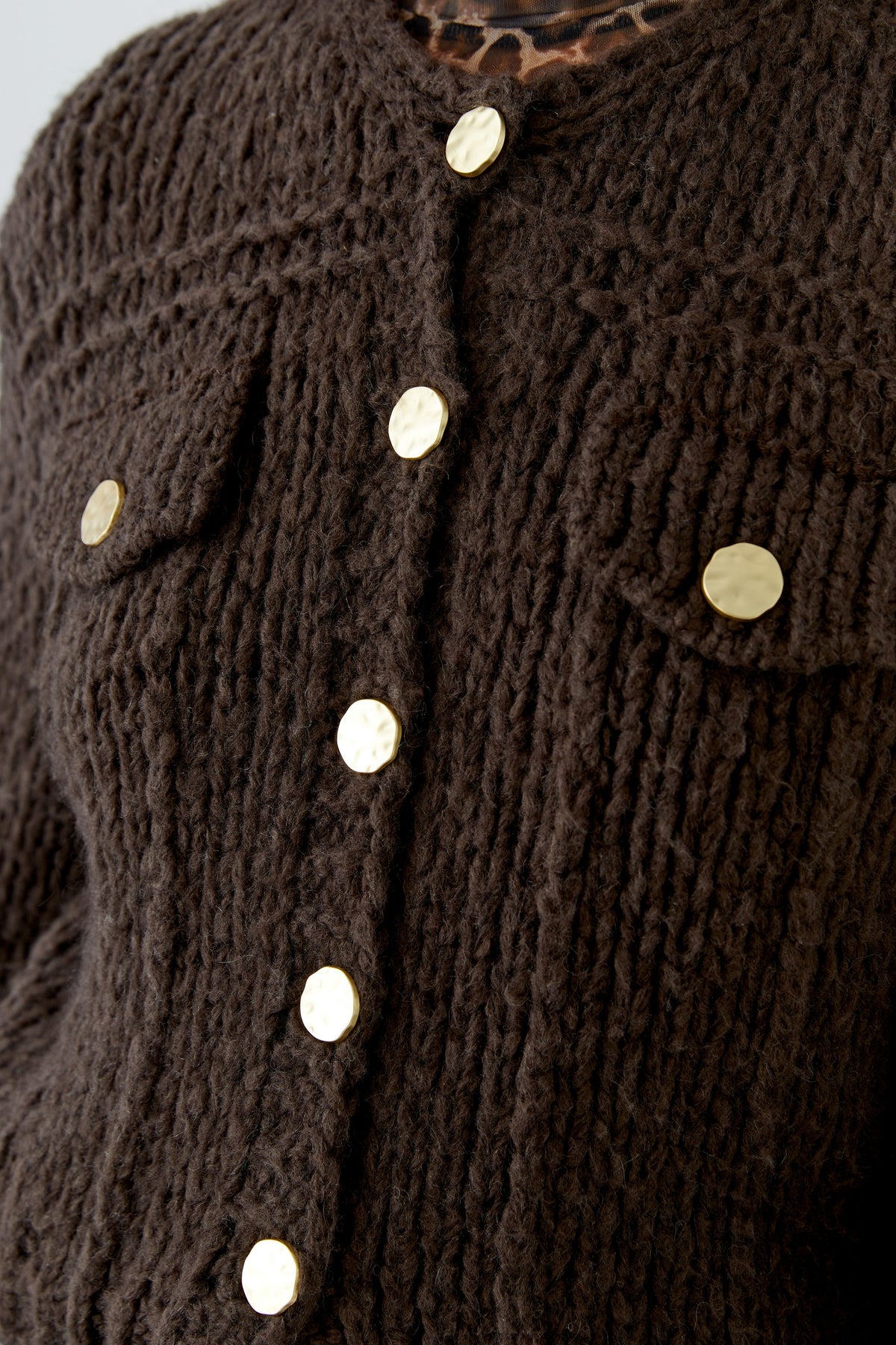 Oui Chunky Cardigan 99763