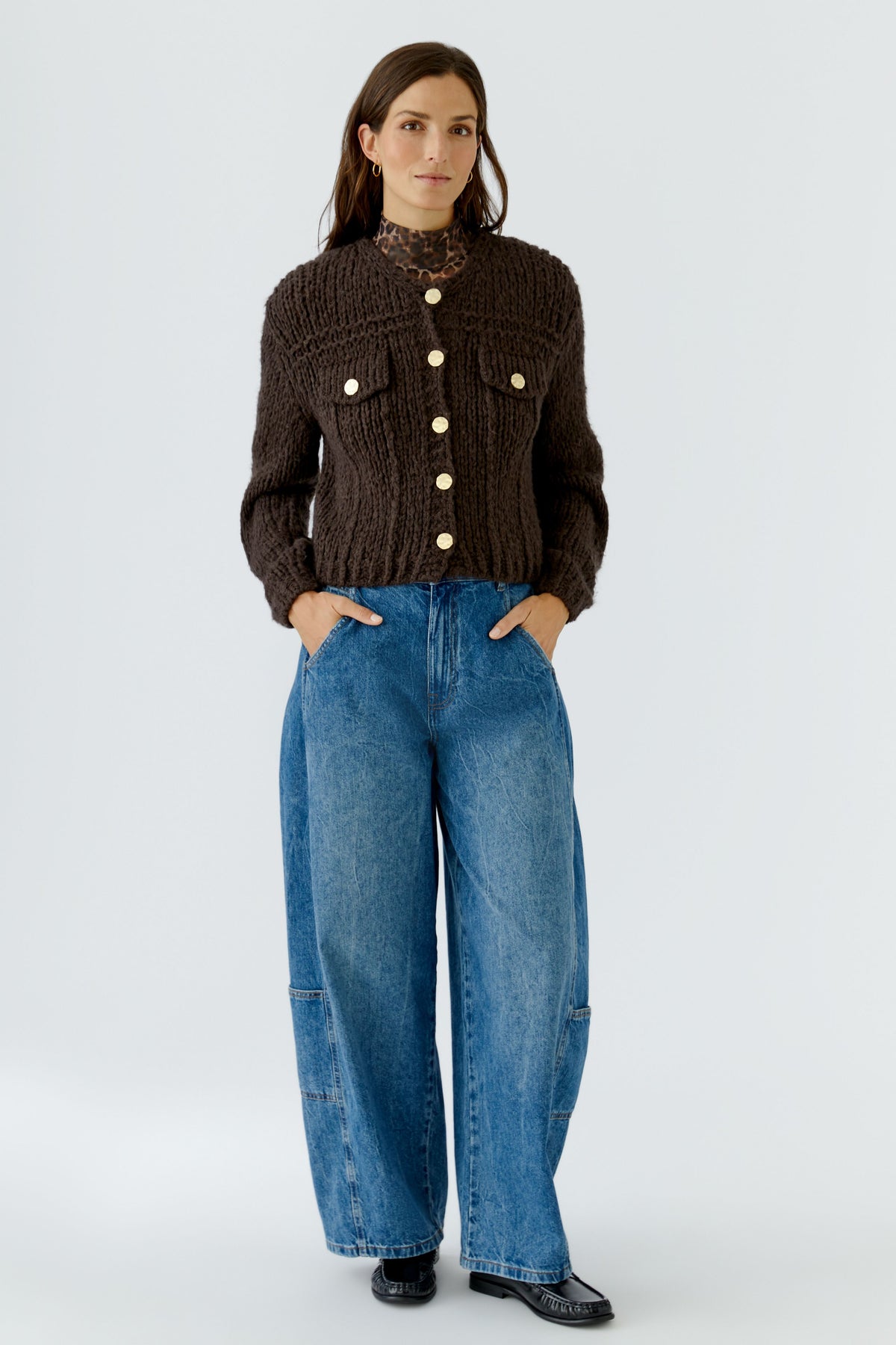 Oui Chunky Cardigan 99763