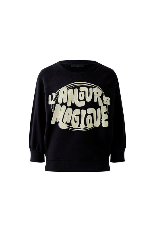 Oui Black Sweatshirt 98718