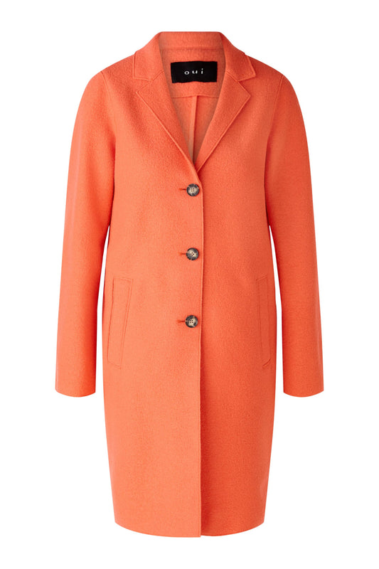 Oui Boiled Wool Coat