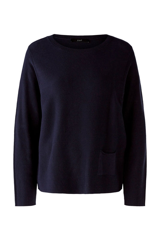 Oui Navy Sweater