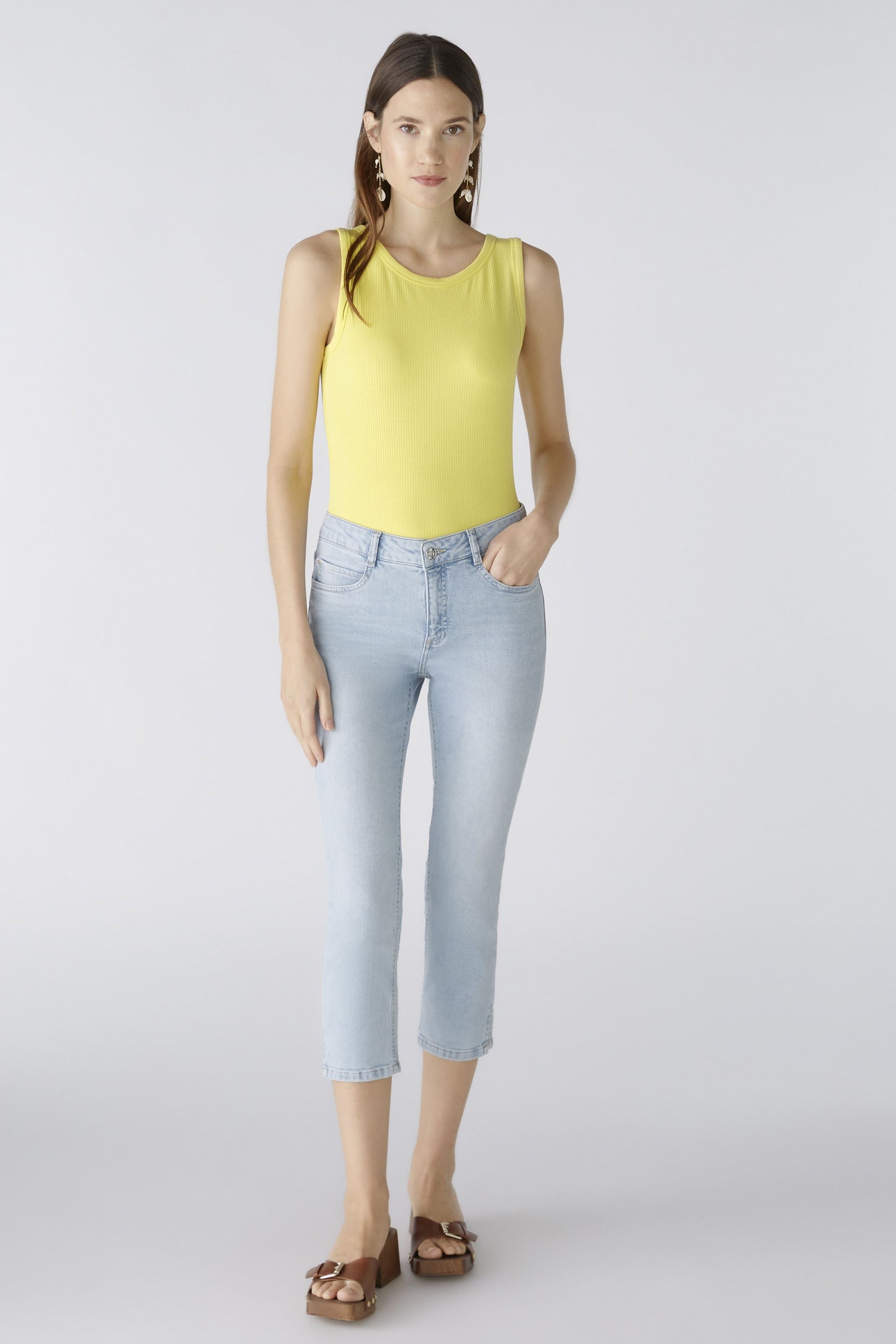 Oui Lemon Rib Vest 88608