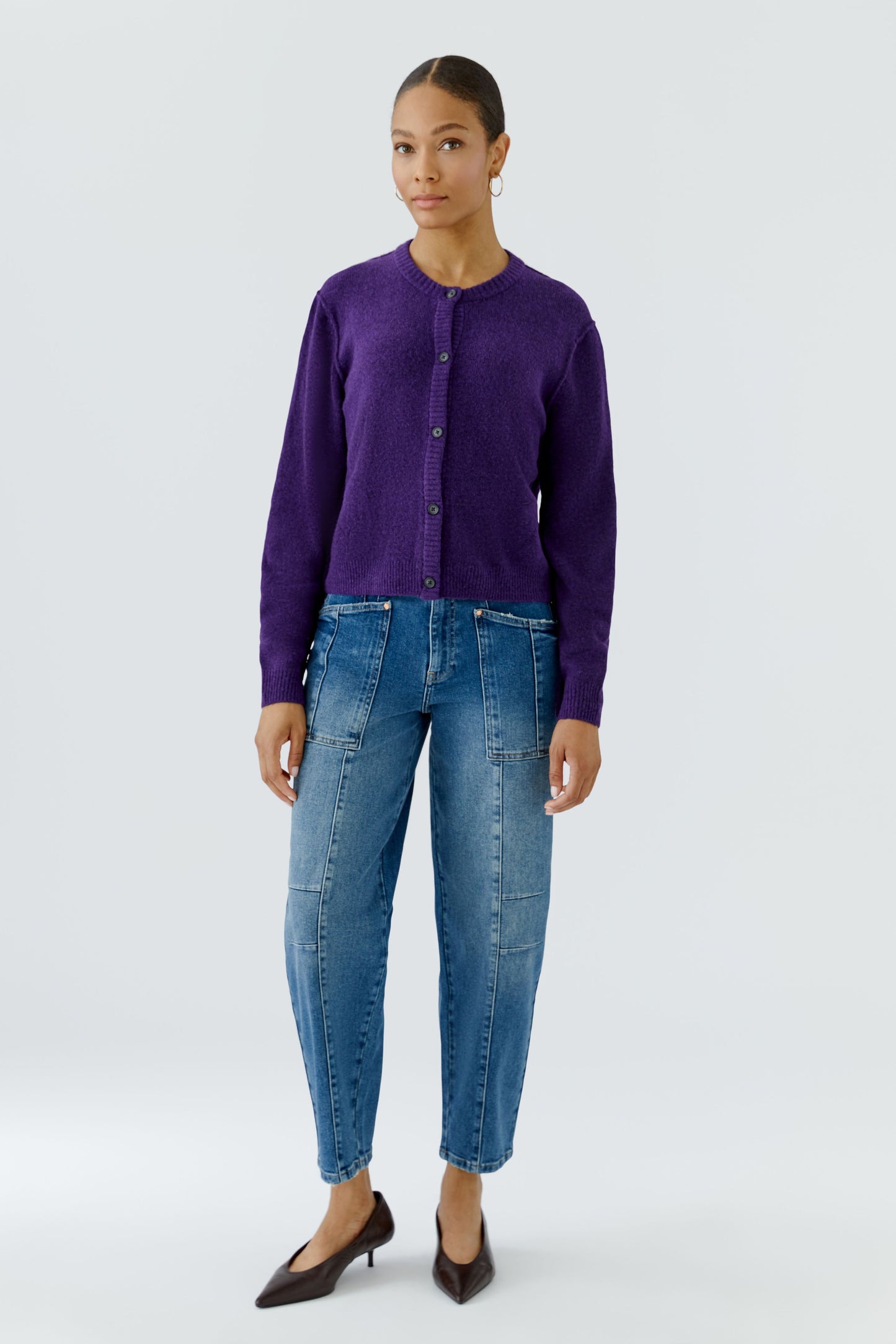 Oui Violet Cardigan 94462