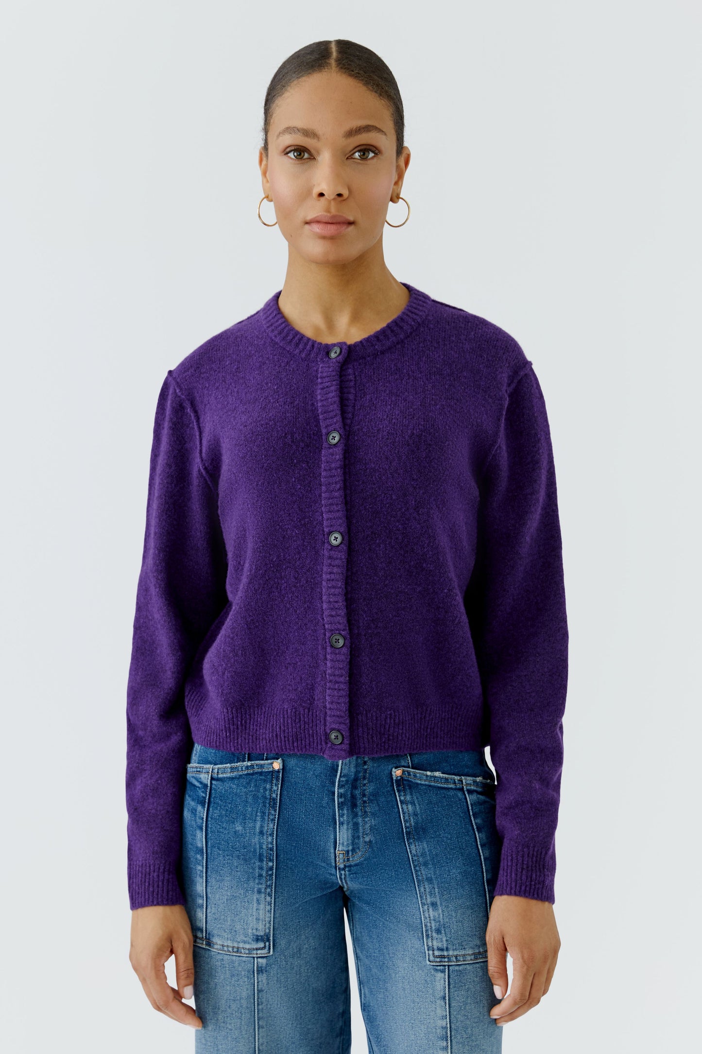 Oui Violet Cardigan 94462
