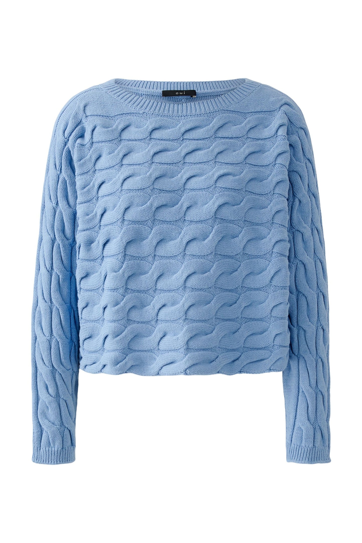 Oui Misty Blue Pullover Sweater 94609